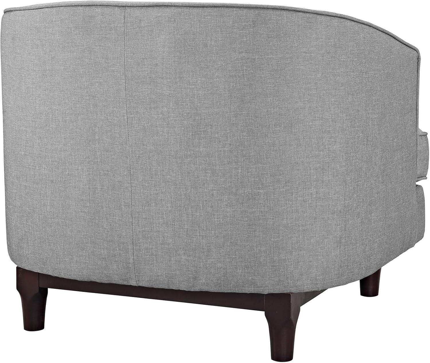 Modway Coast Upholstered Fabric Armchair in Light Gray