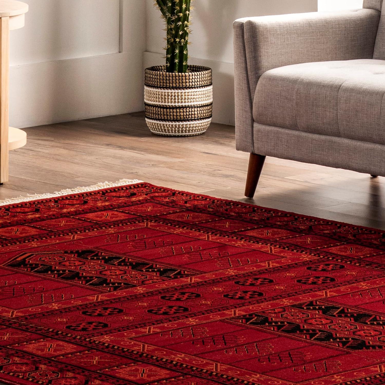 Nuloom Billie Traditional Paneled Fringe Indoor Area Rug