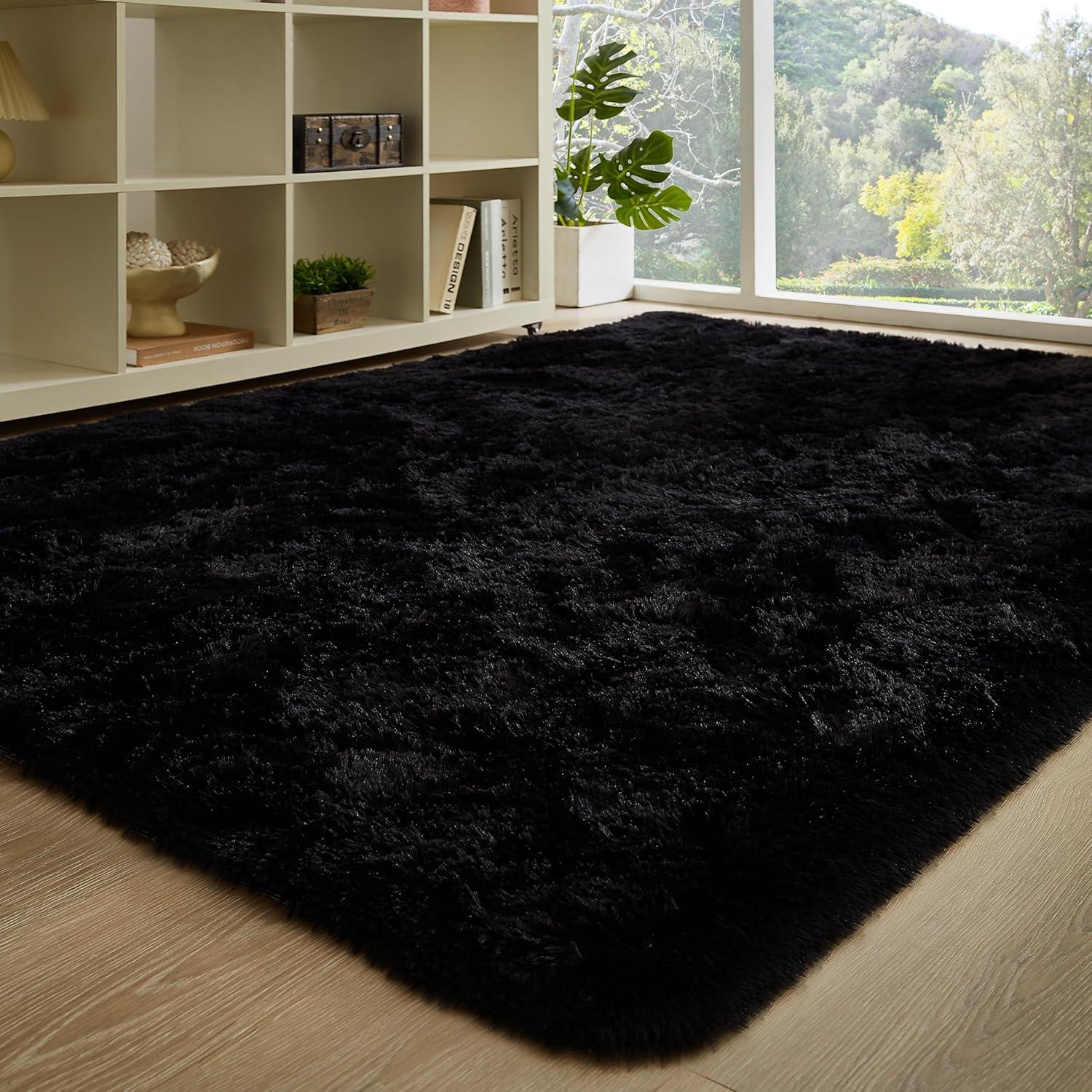 Softlife Super Soft Rug For Living Room Fluffy Rugs For Dorm Room Cute Plush carpet For Bedroom,8' x 10',Red