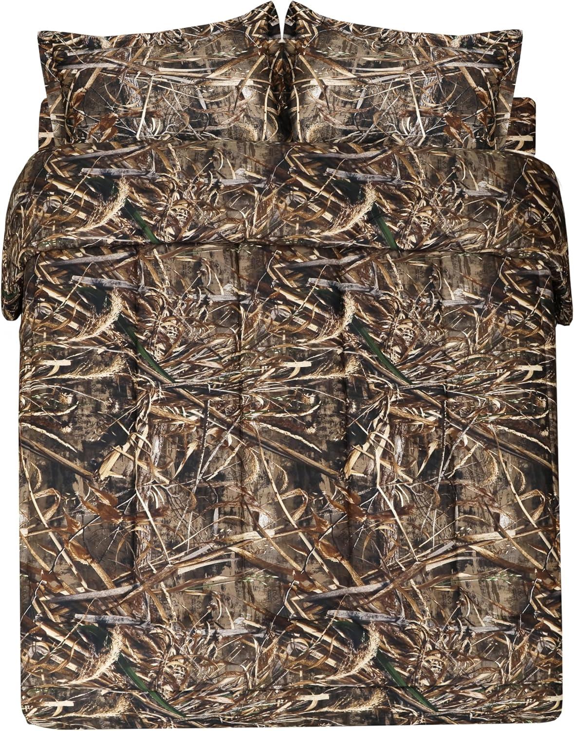 Realtree Realtree Max-5 Camo Comforter Set, Premium Polycotton Fabric, Camouflage Bed Set, Super Soft Forest Bedding Set Hunting & Outdoor, Machine Washable
