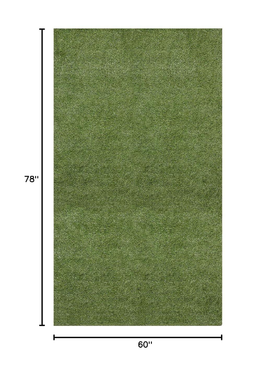 Ottomanson Grass Waterproof Indoor/Outdoor Artificial Grass Turf Rugs and Rolls Customized Size For Balcony, Patios