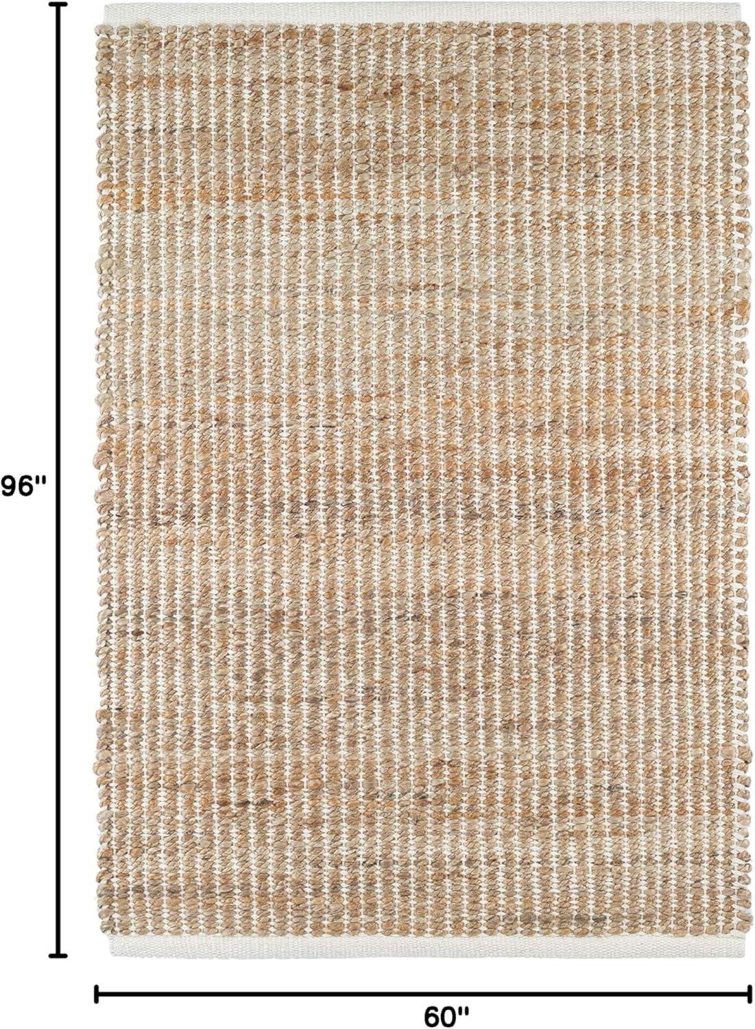 Gridwork Ivory Handwoven Jute Rug