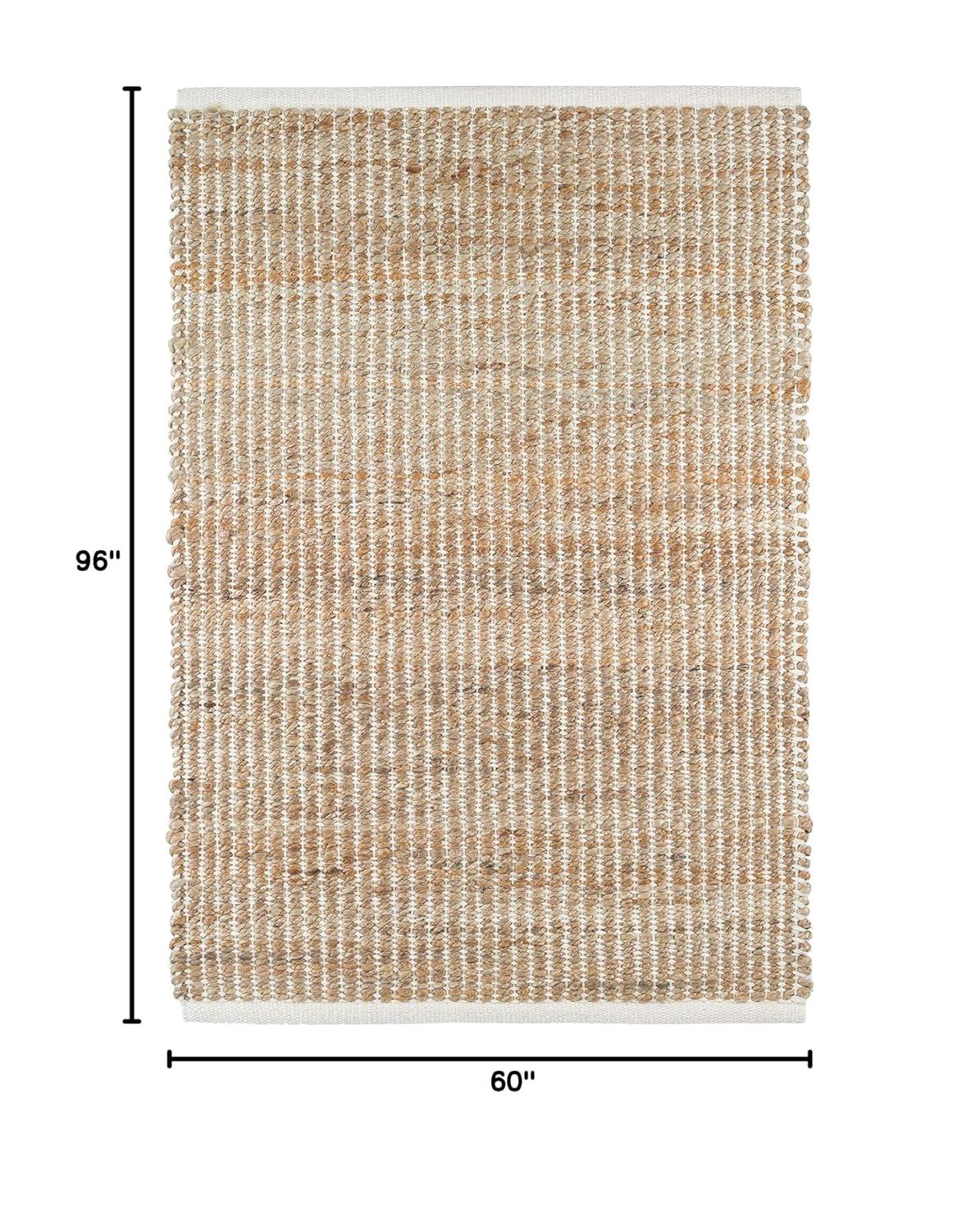 Gridwork Ivory Handwoven Jute Rug