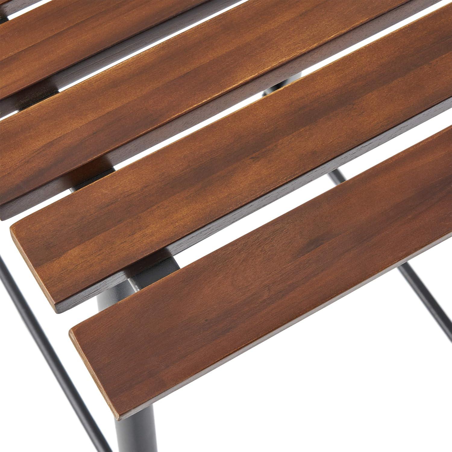 Set of 2 Pepperwood Wooden Barstool Dark Brown - Christopher Knight Home: Industrial Style, Acacia Frame, 29.25" Height