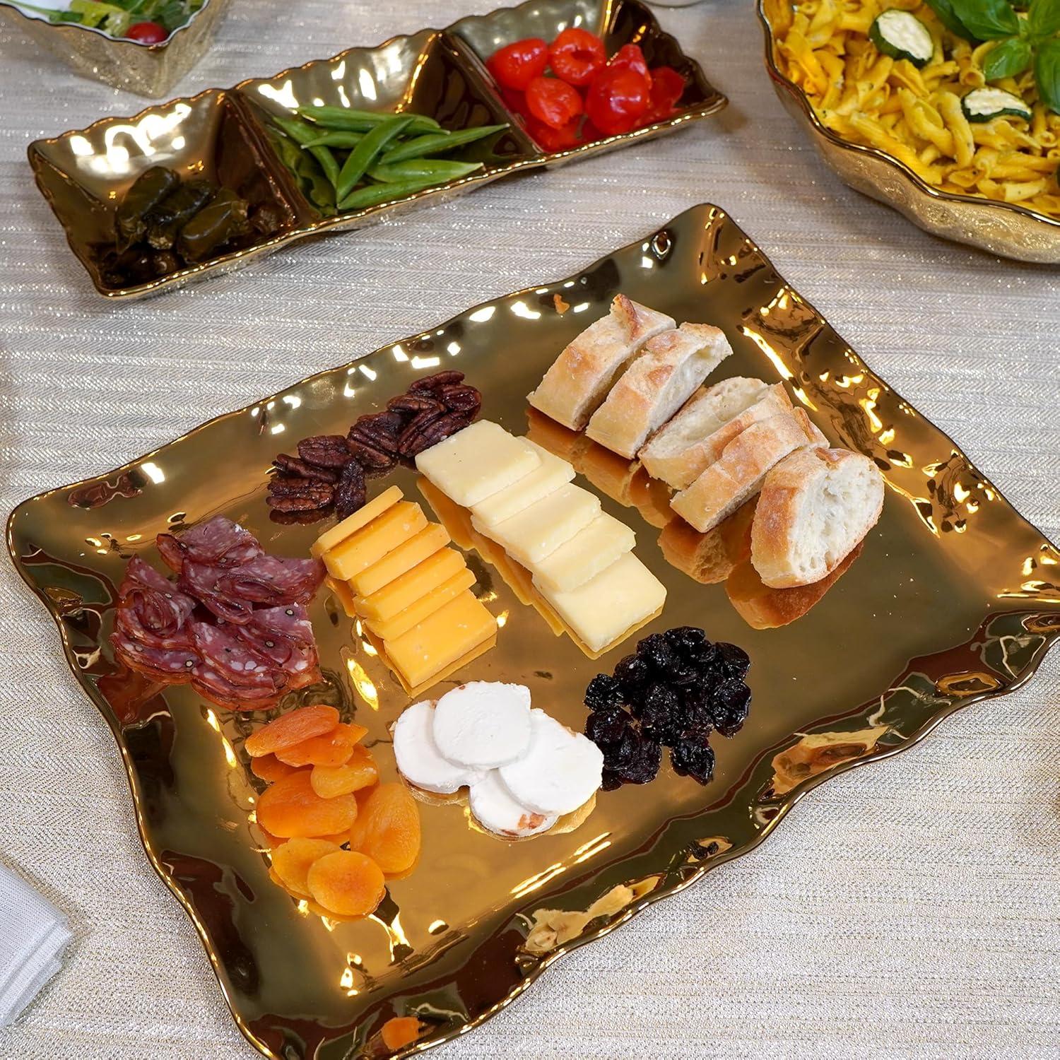 Certified International Gold Coast Rectangular Platter