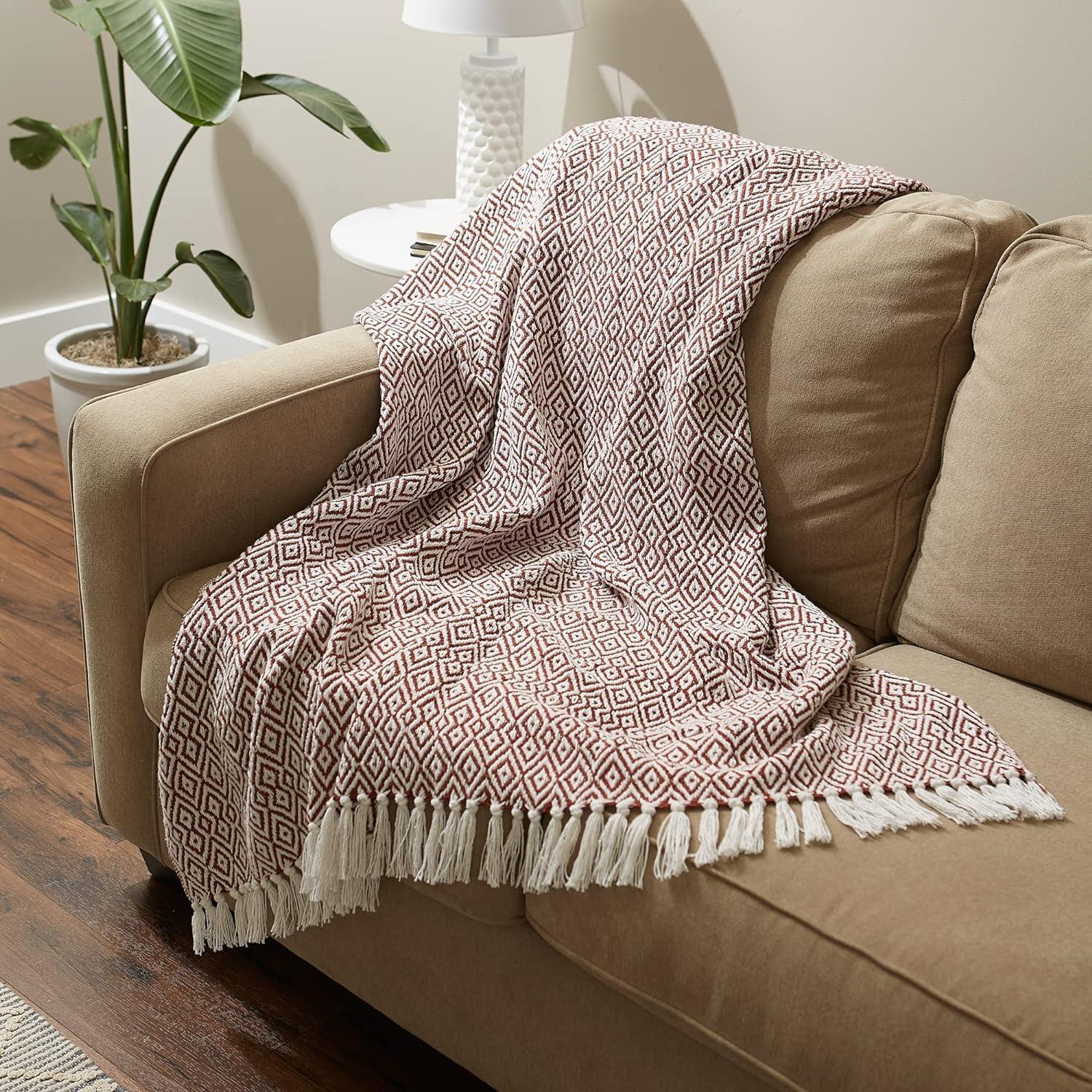 50"x60" Double Diamond Throw Blanket - Design Imports