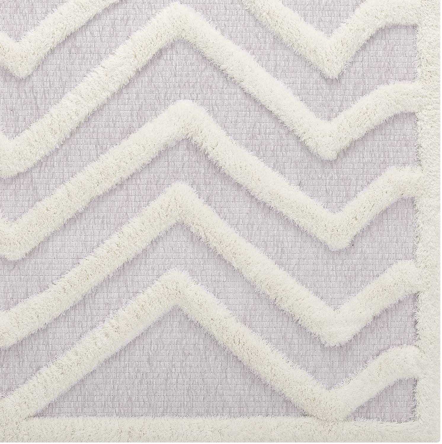 Pathway Abstract Chevron Shag Area Rug by Modway