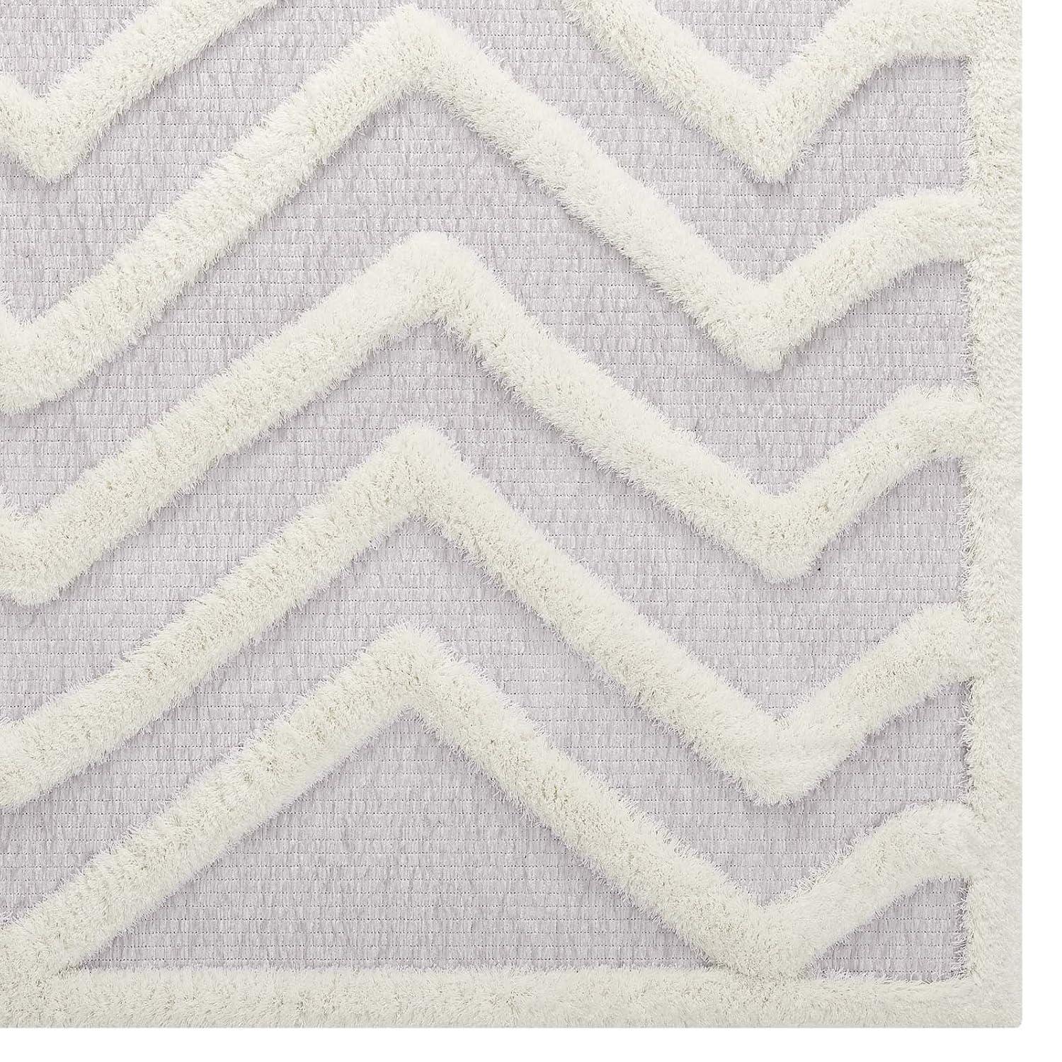 Modway Modway Pathway Abstract Chevron Shag Area Rug