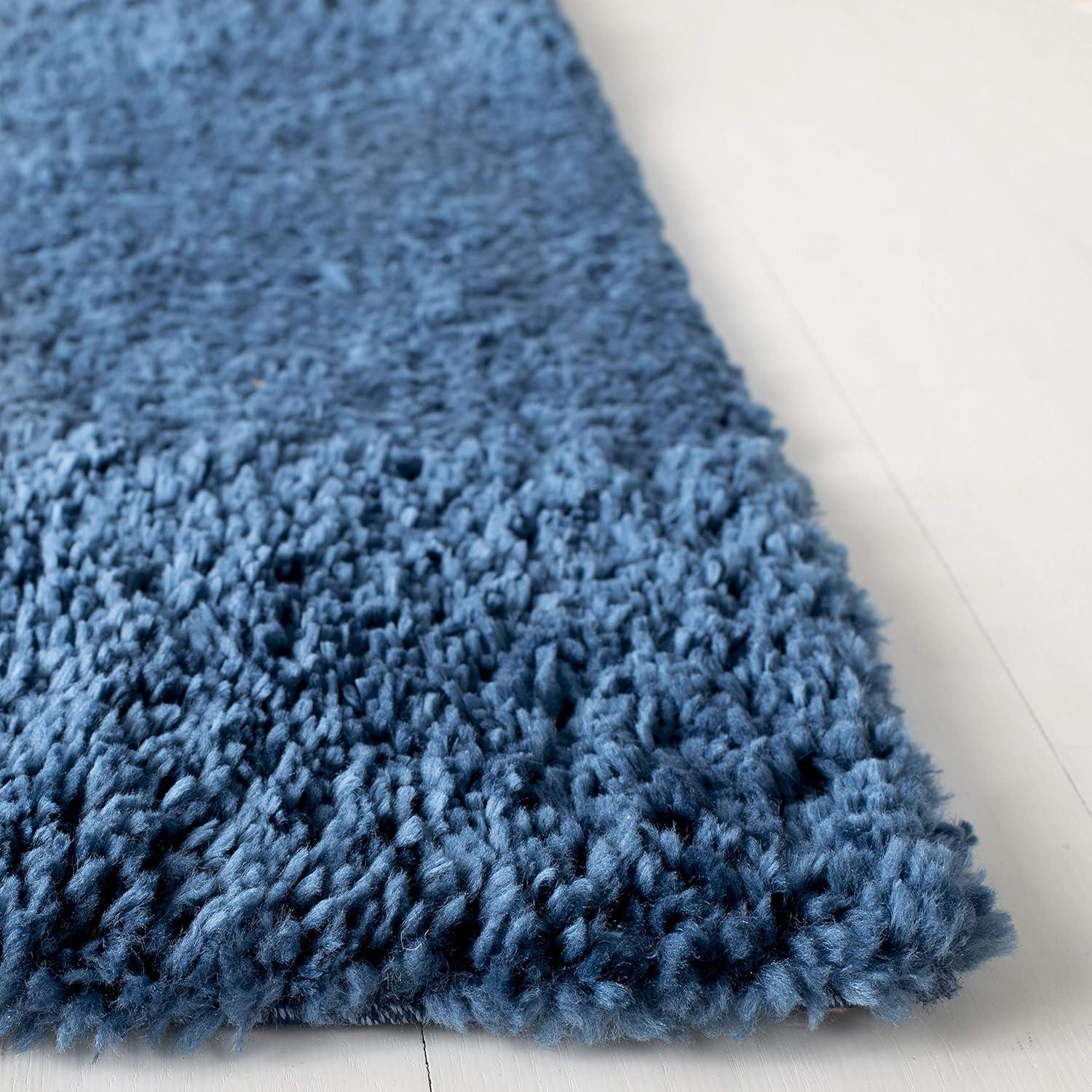 August Shag 900 AUG900 Power Loomed Indoor Area Rug - Navy - 5'3"x7'6" - Safavieh