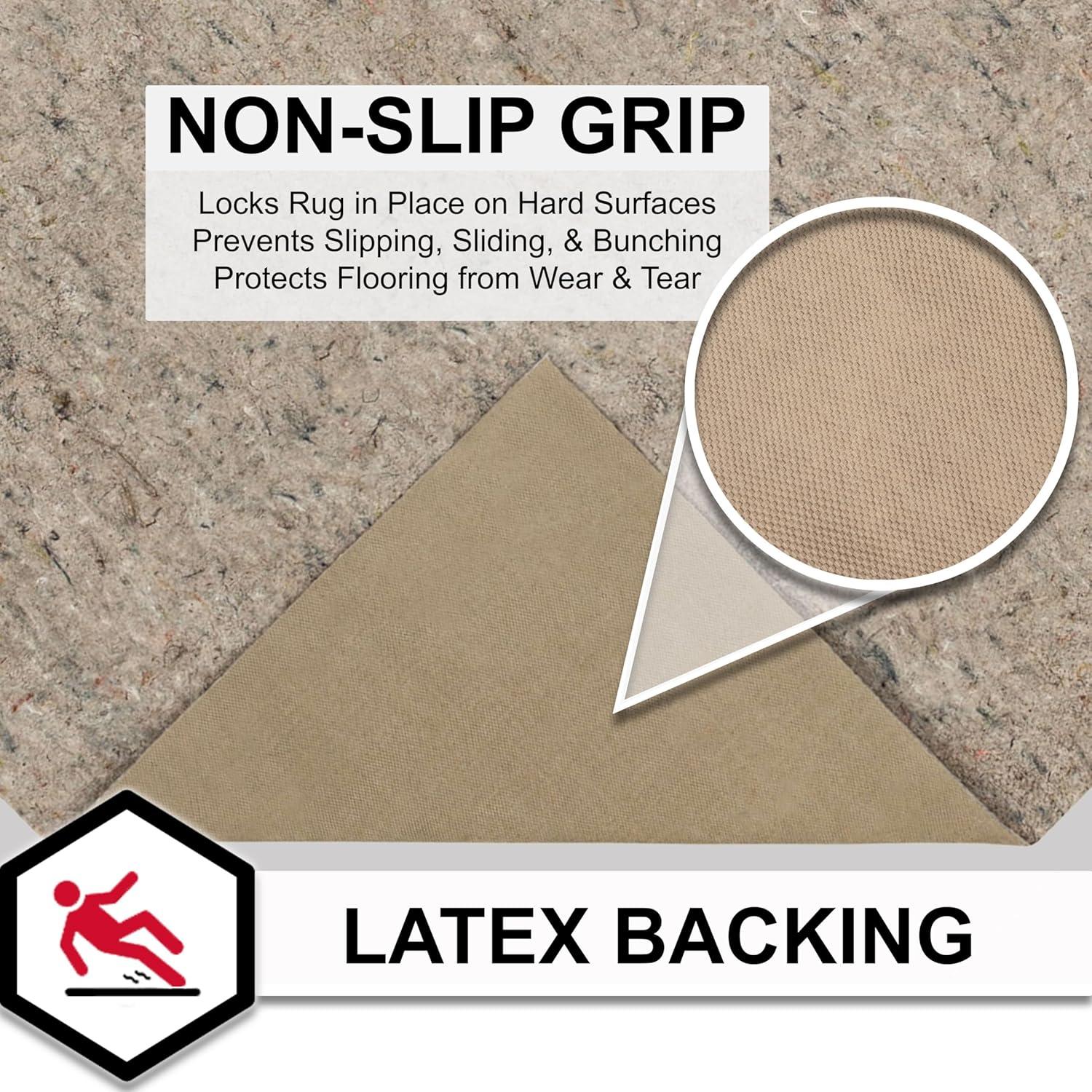 1/2 Inch Comfort Cushion Polyester Rug Pad, Grey