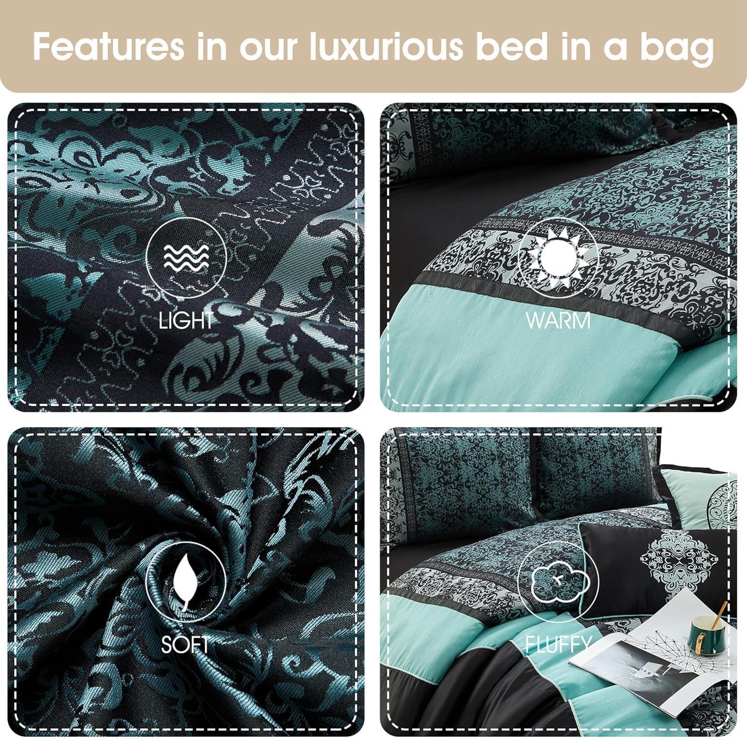 Nanshing America, Inc Arabesque 8 Piece Traditional Comforter Set