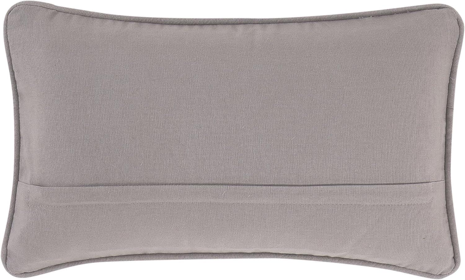 Coastal Brown and Gray Jute Accent Pillow with Rope Trim