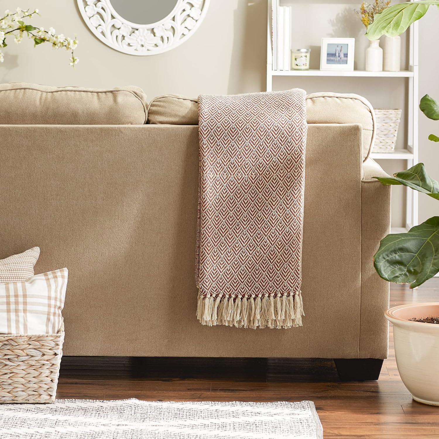 Design Imports Hand Woven Throw Blanket