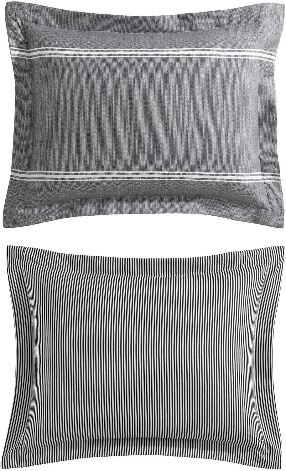 Eddie Bauer Eddie Bauer Chevron And Stripes Grey Bonus Bed Set