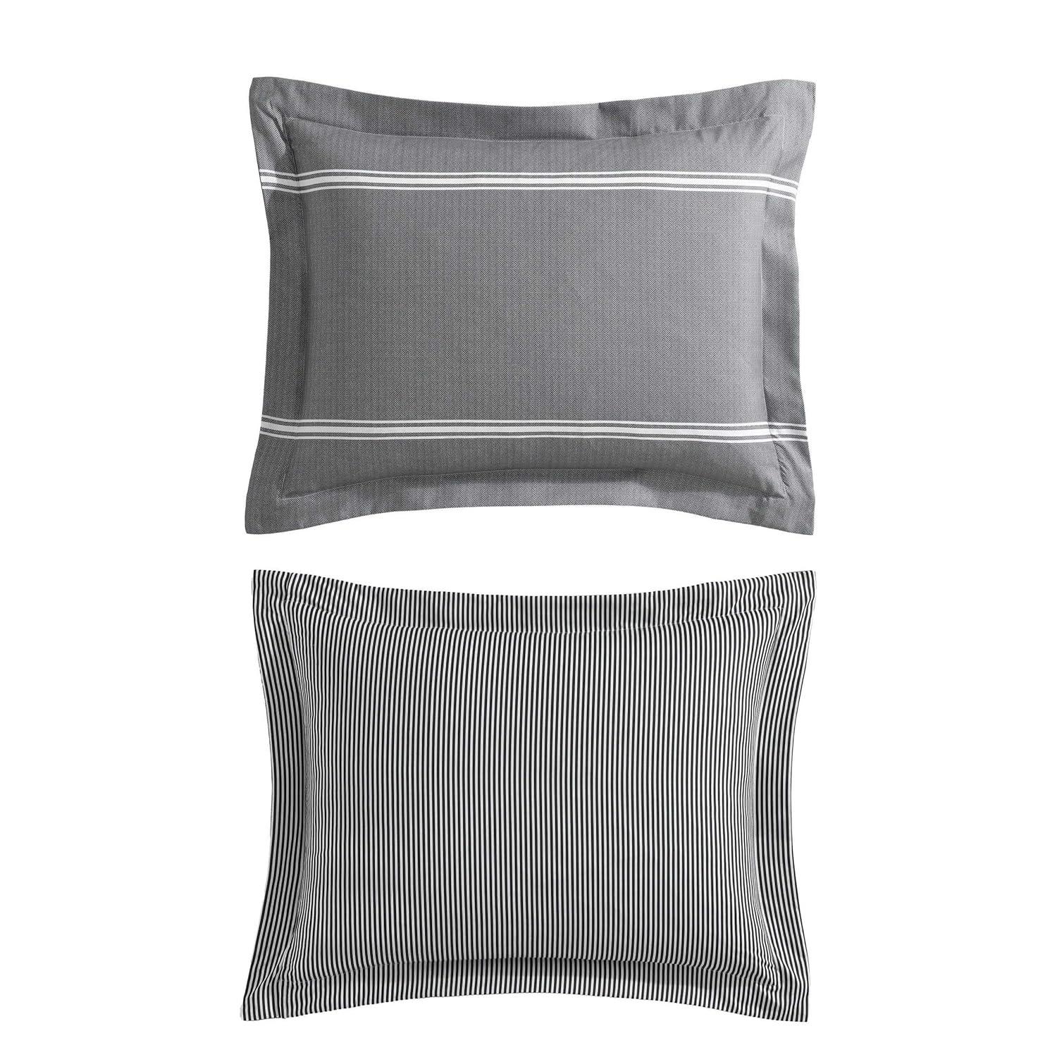 Eddie Bauer Eddie Bauer Chevron And Stripes Grey Bonus Bed Set