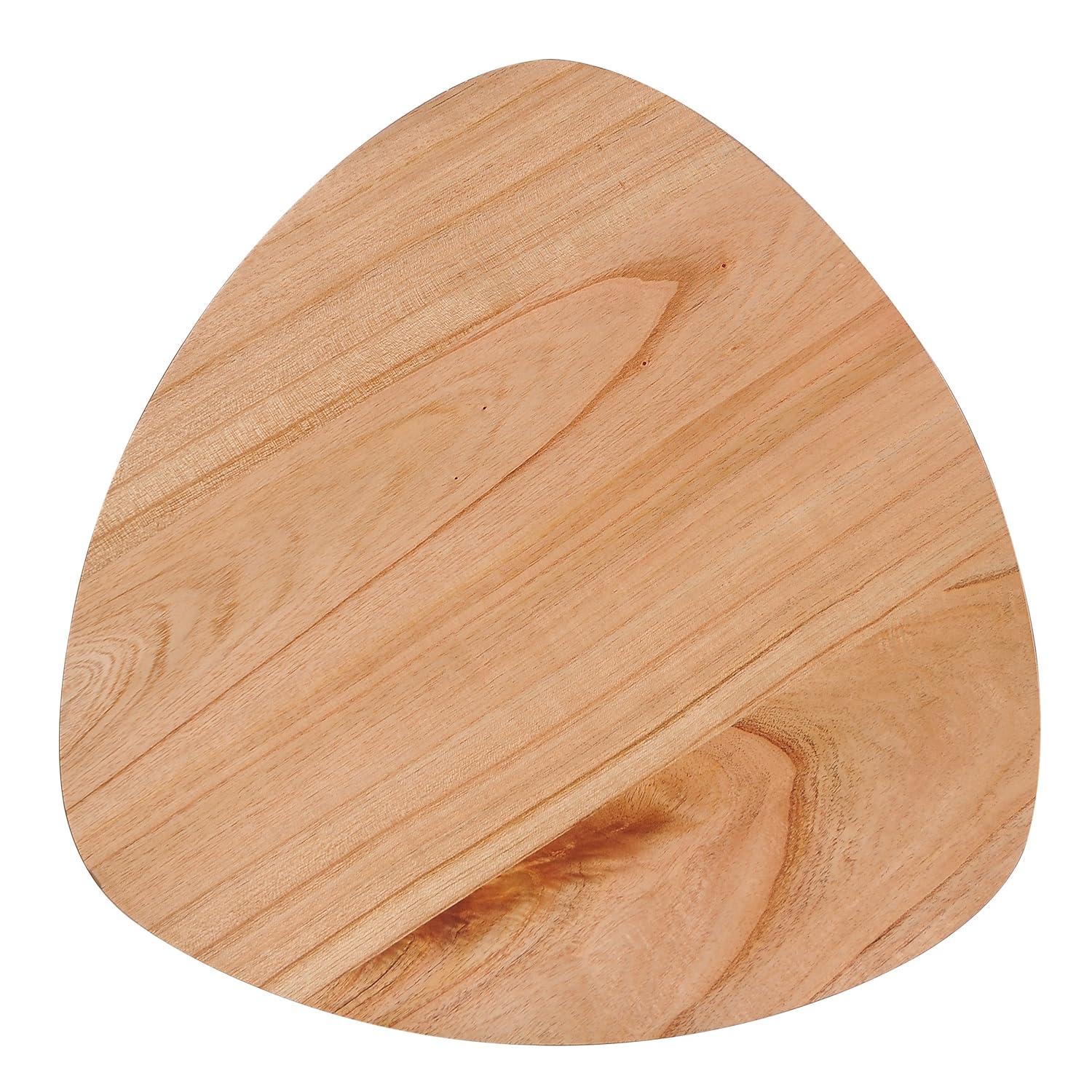 Naja End Table - Wood - Natural - Christopher Knight Home: Mid-Century Modern, Rubberwood, Guitar Pick Shape