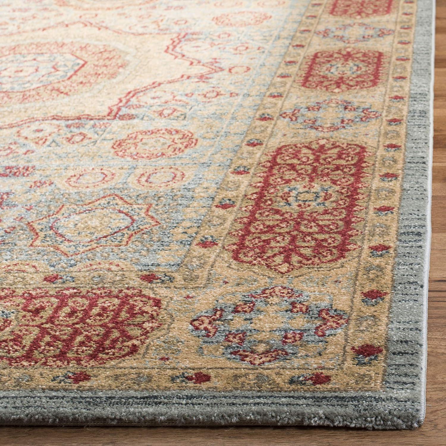 Mahal MAH622 Power Loomed Indoor Accent Rug - Navy/Red - 3'x5' - Safavieh.