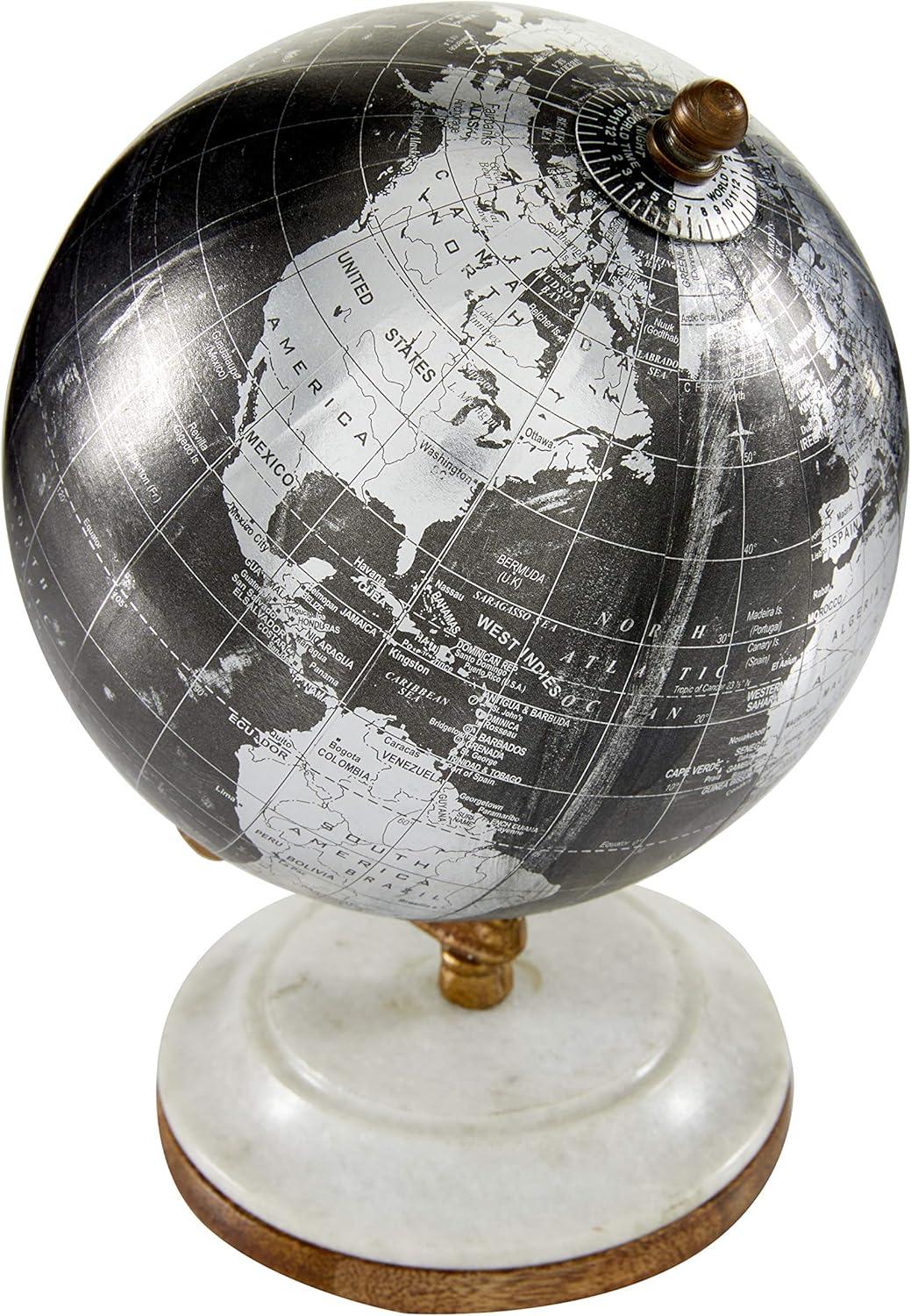 Globetrotter's Dream: Black 5" Modern Marble Base Globe