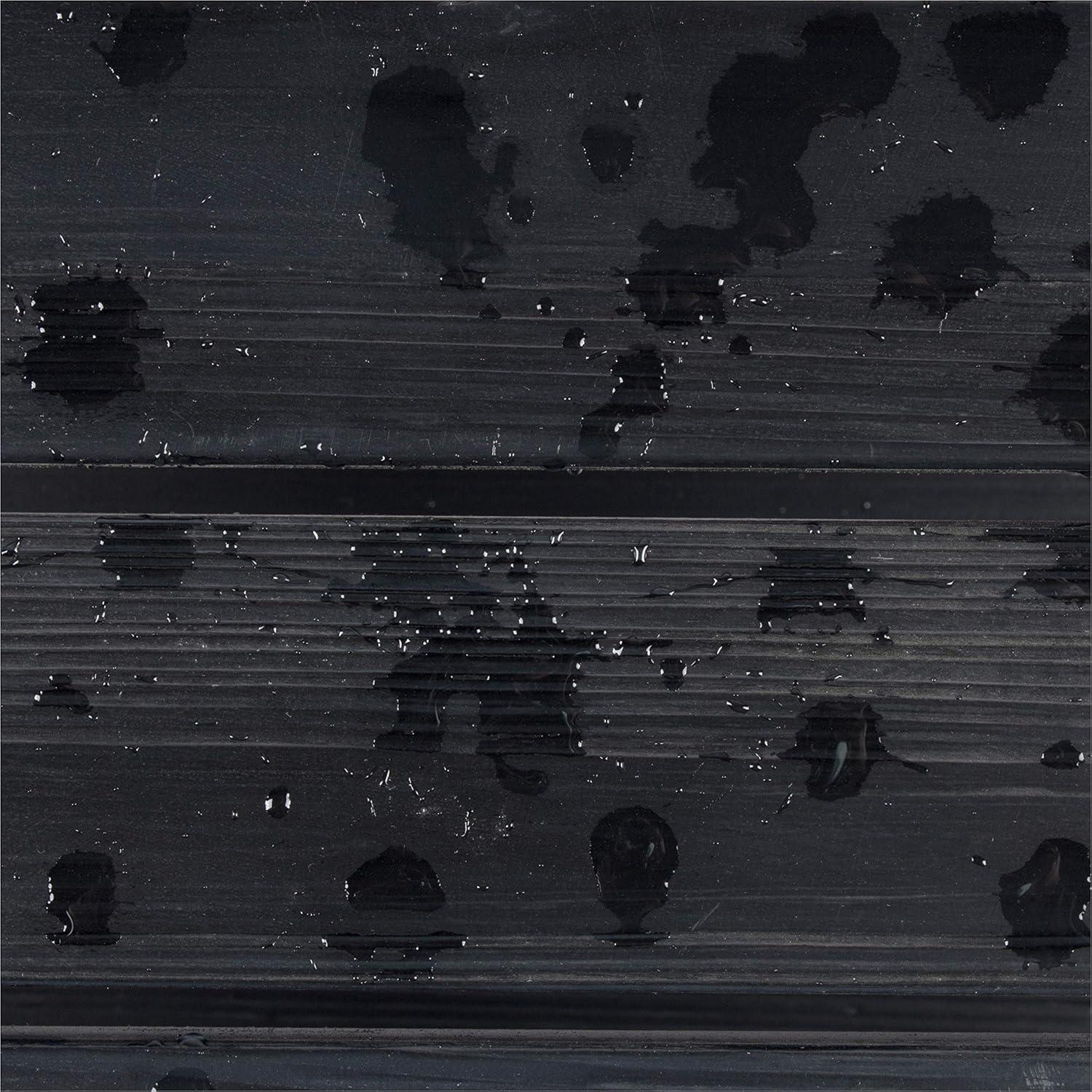 Shine Company Mesa Auxiliar Rectangular Tradicional de Madera para Interior/exterior en Negro