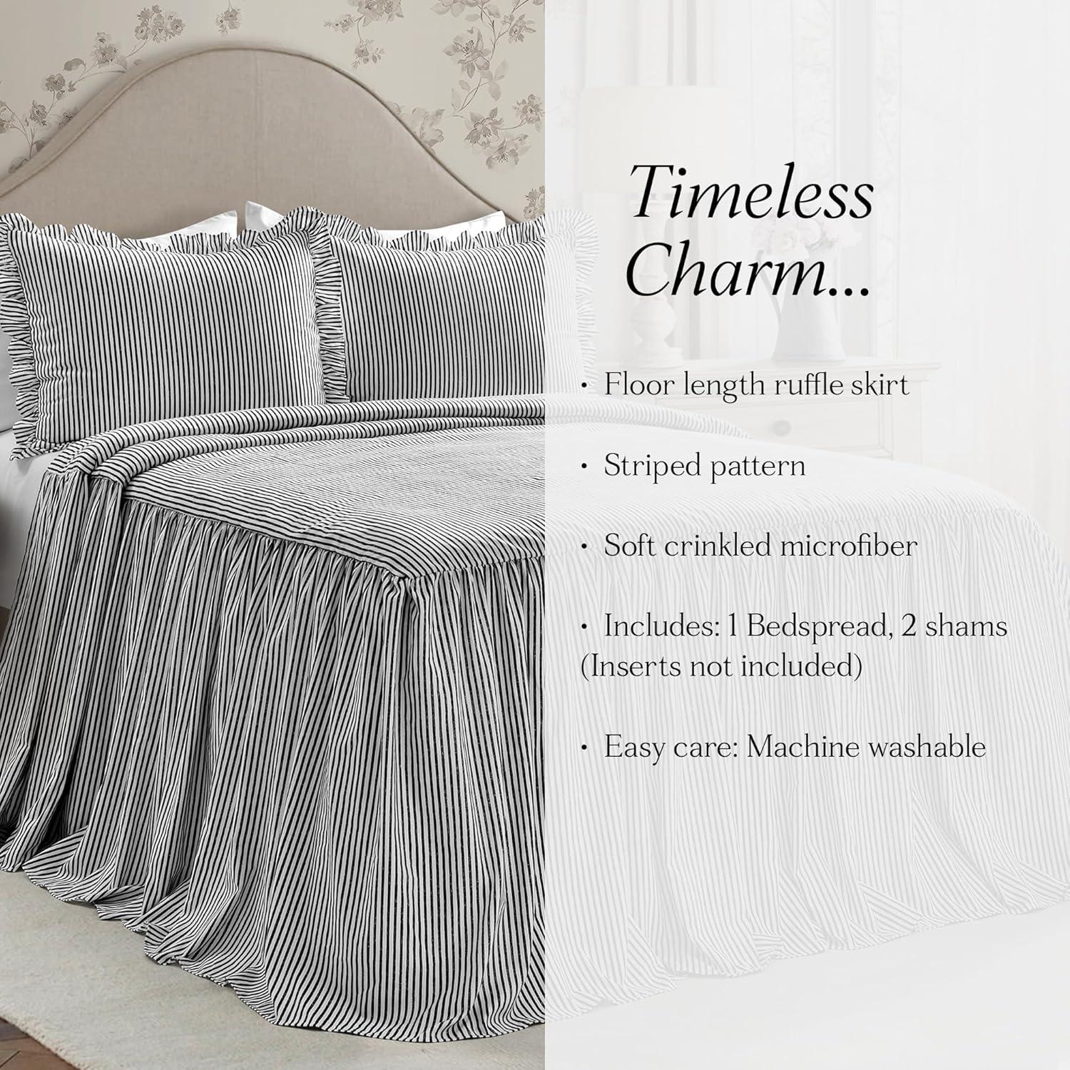 Lush Decor Reyna Microfiber Reversible 3 Piece Bedspread Set