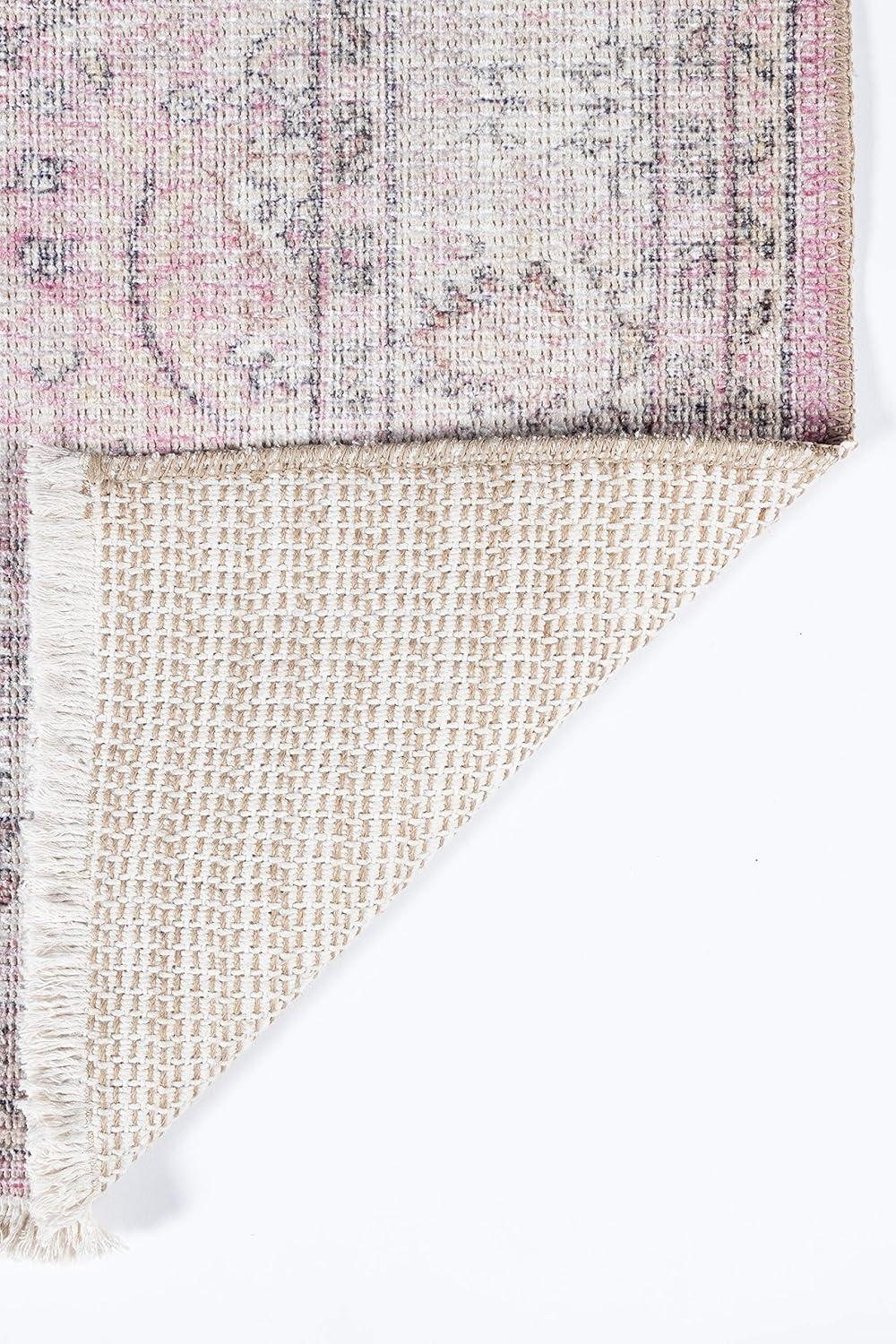 2'x3' Helena Accent Rug Light Pink - Momeni: Bohemian Ikat Design, Low Pile, Indoor Rectangle Rug, Polyester & Cotton
