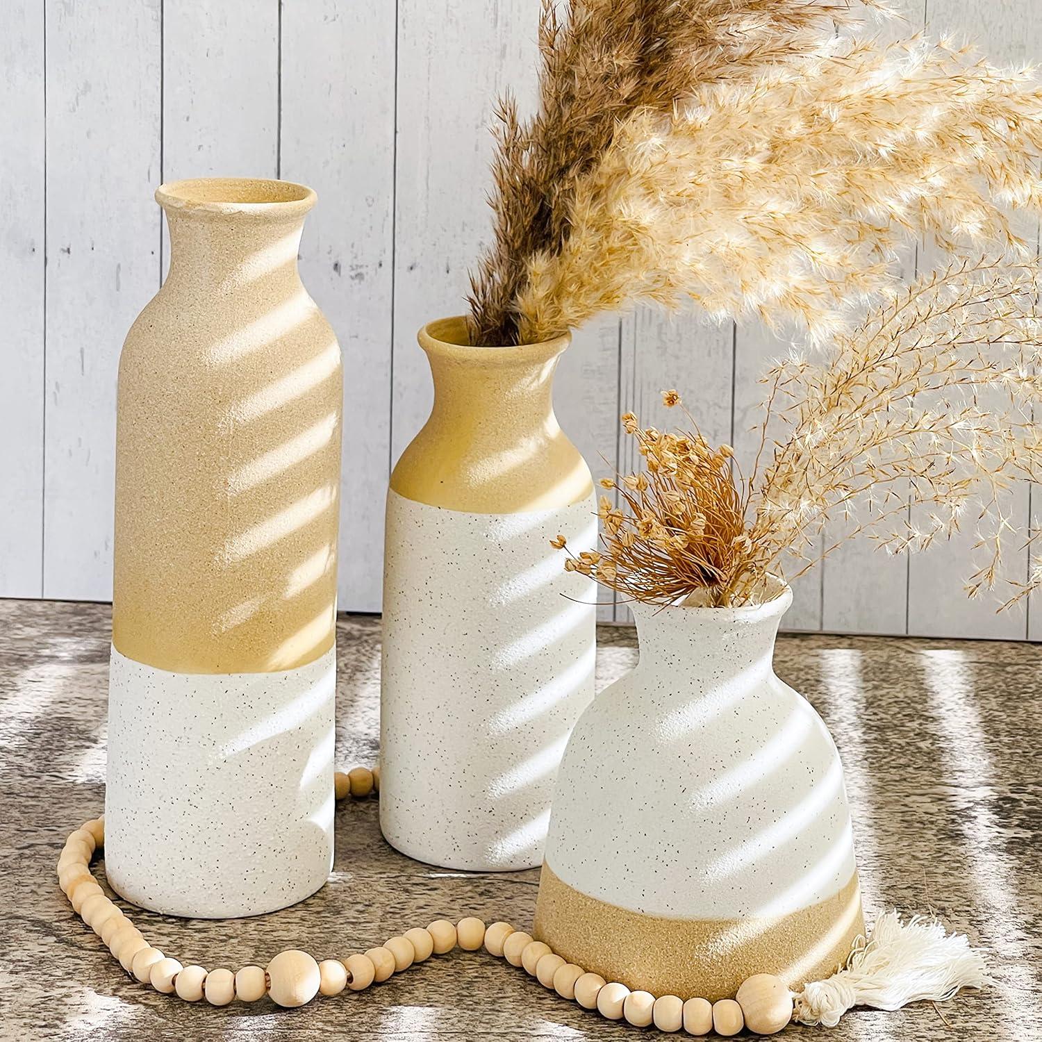 Kate Aspen Modern Farmhouse Vase (Set of 3) | 23276NA