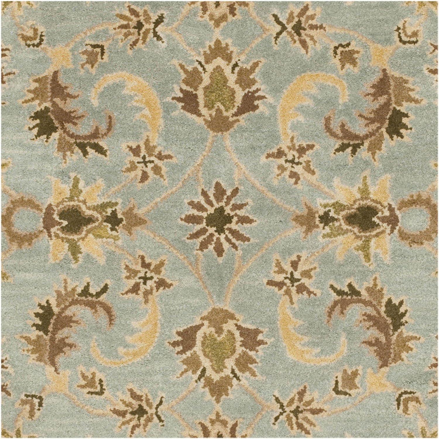 Heritage HG913 Hand Tufted Area Rug - Light Blue/Beige - 7'6"x9'6" - Safavieh.