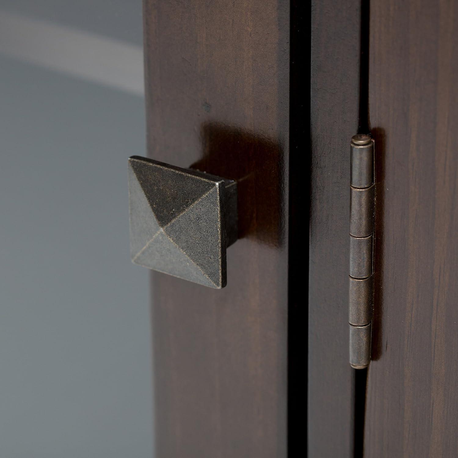 Simpli Home Cosmopolitan SOLID WOOD 72 inch Wide TV Media Stand For TVs up to 80 inches