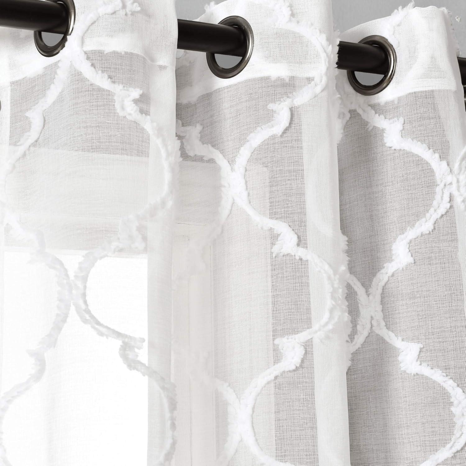 Lush Decor Avon Trellis Sheer Trellis Sheer Curtain Panels (Set of 2)