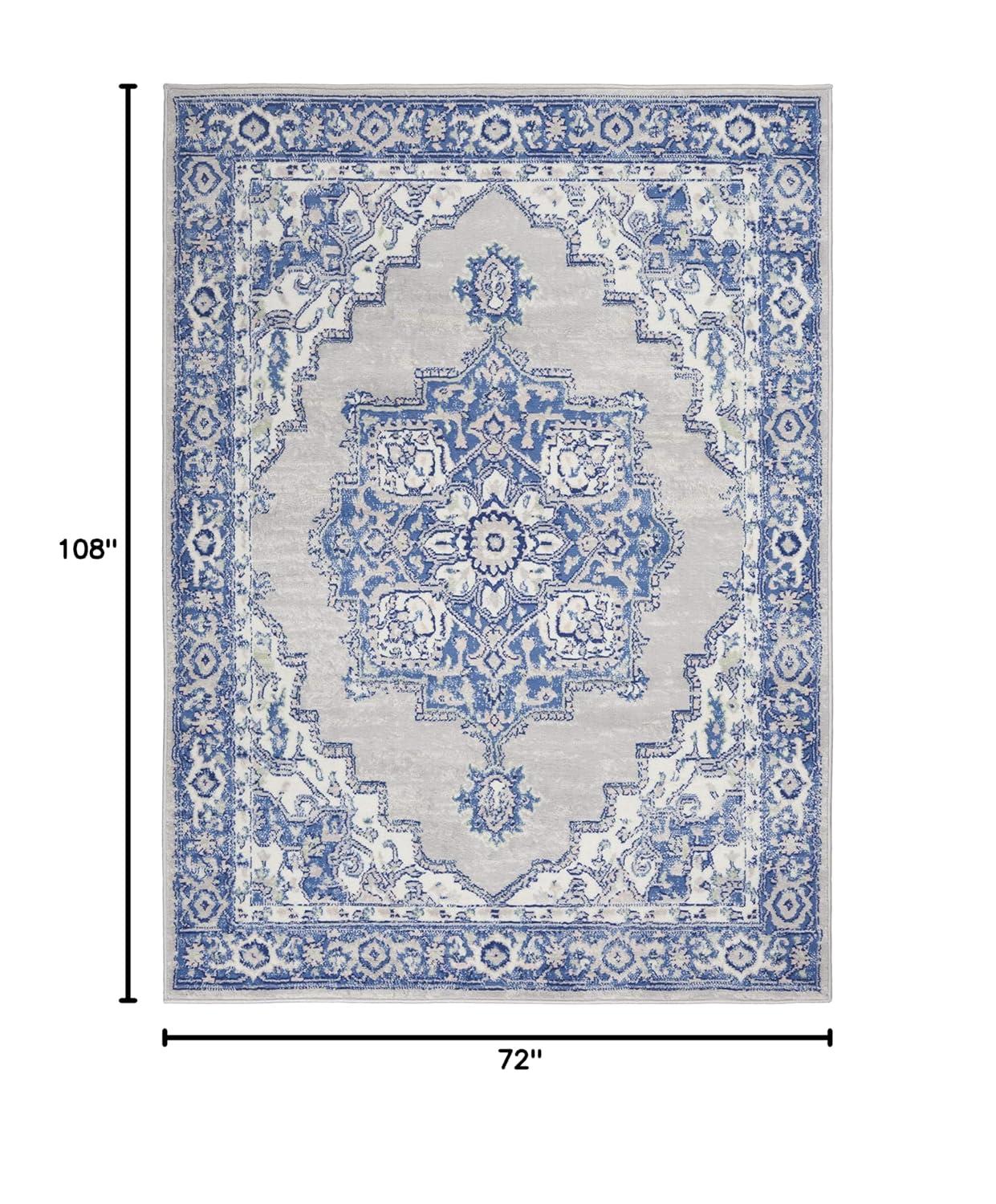 Nourison Whimsicle WHS03 Indoor only Area Rug - Grey Blue 6' x 9'