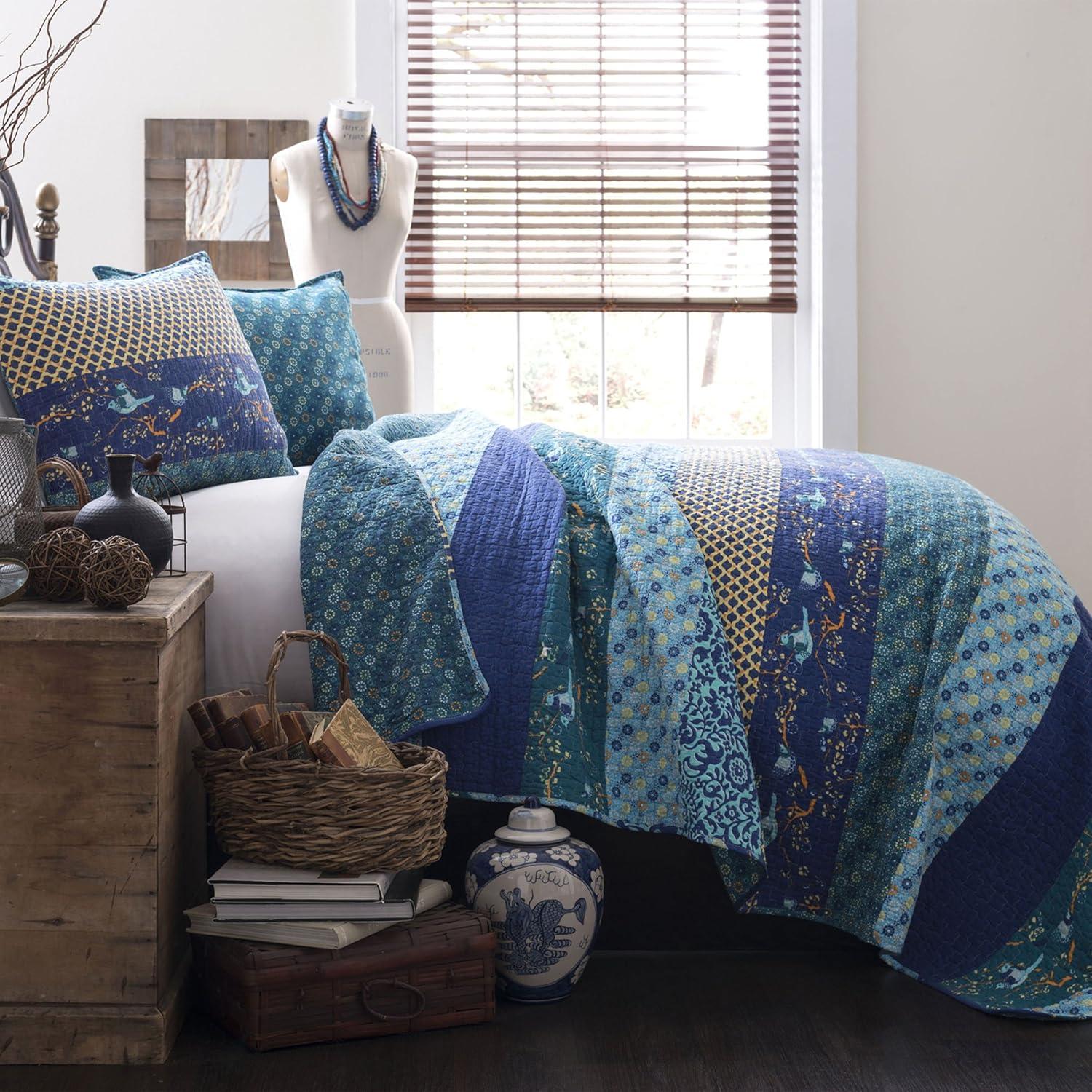 Lush Decor Royal Empire Cotton Reversible 3 Piece Quilt Set