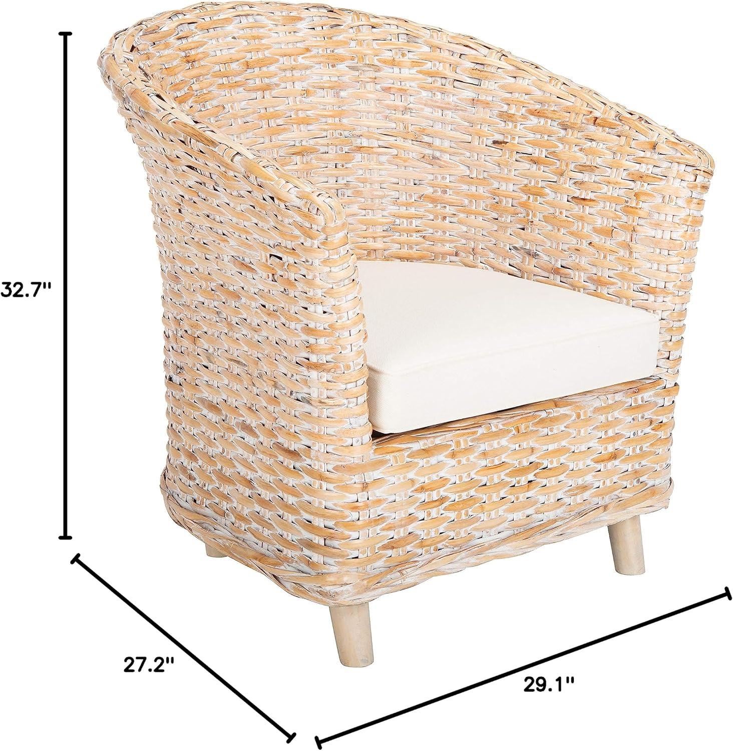 Omni Rattan Barrel Chair  - Safavieh