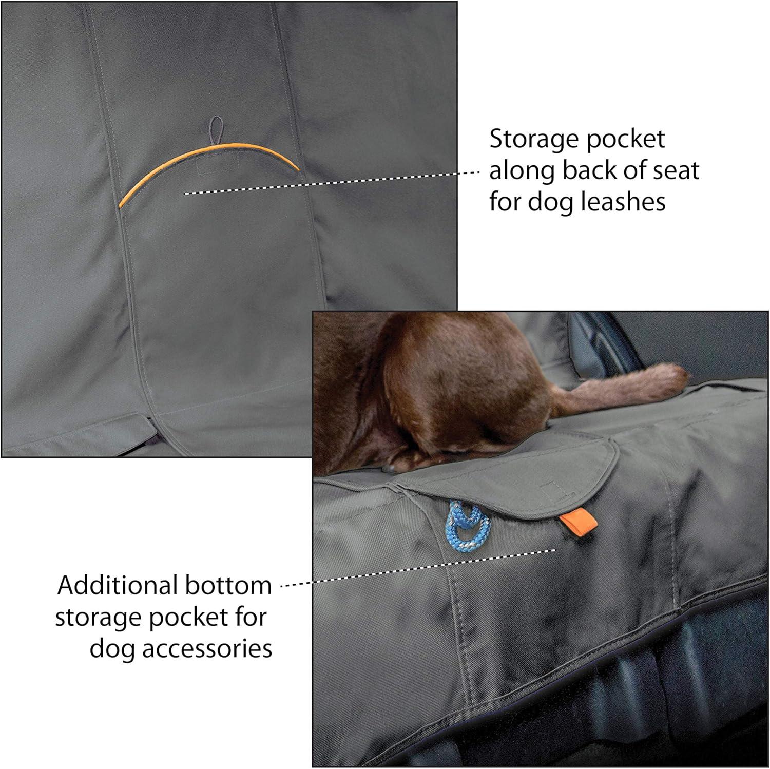 Charcoal Grey Waterproof SUV Bench Seat Cover for Pets, 63" Wide