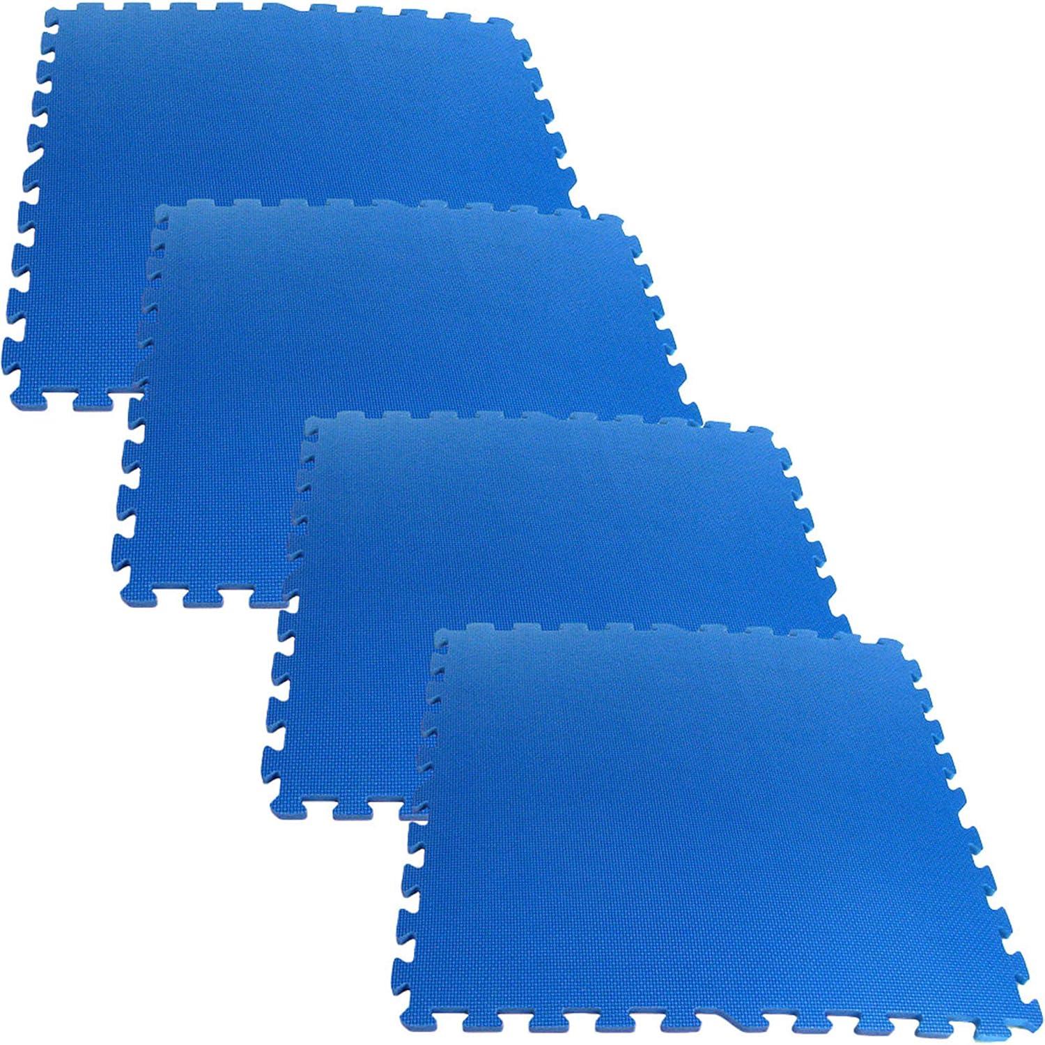 Stalwart 24-Inch EVA Foam Tiles 4-Pack -16 SQ FT of Interlocking Padding-Exercise Mat ,Baby Playmat