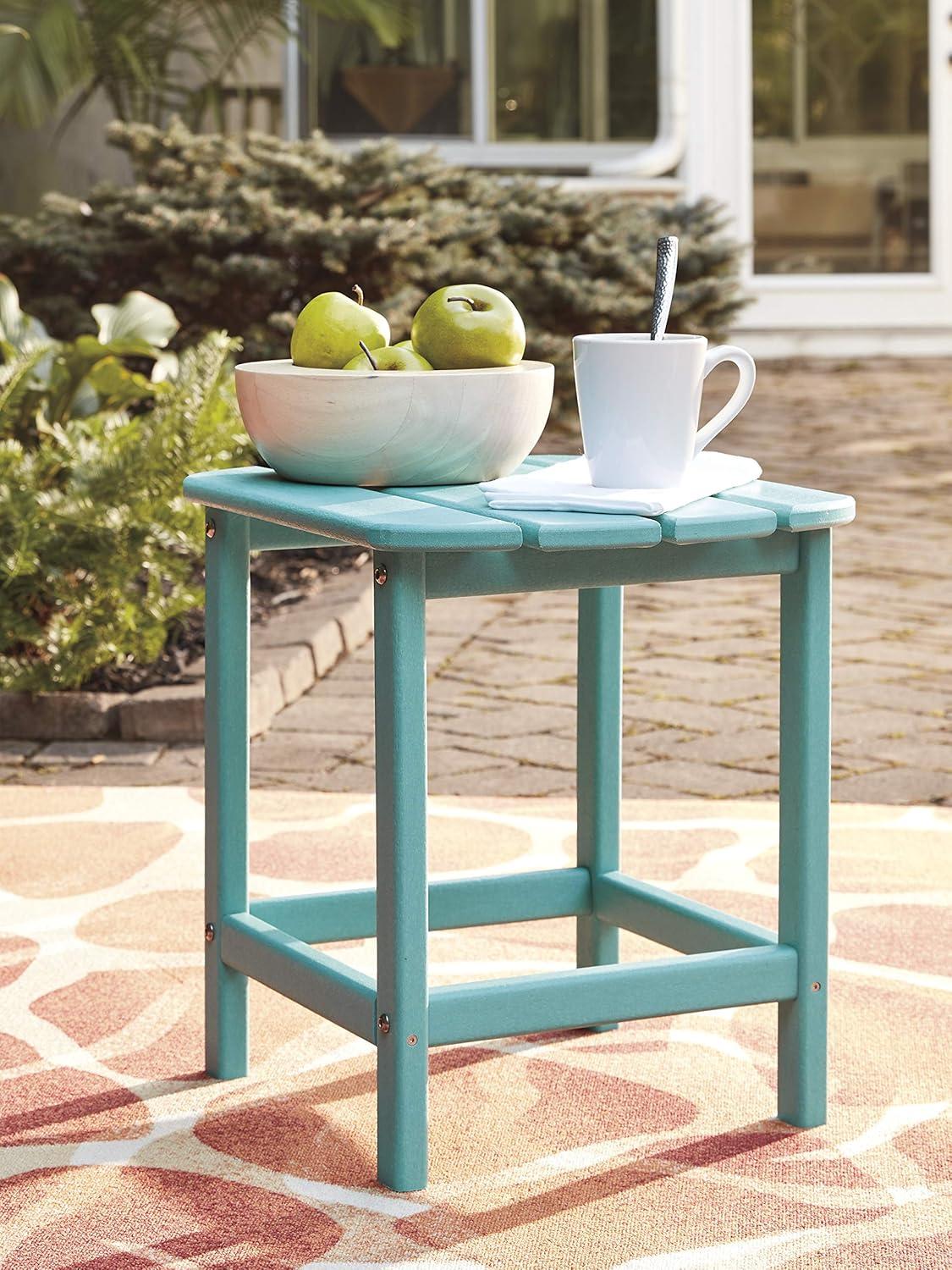 Signature Design by Ashley Contemporary Sundown Treasure End Table  Turquoise