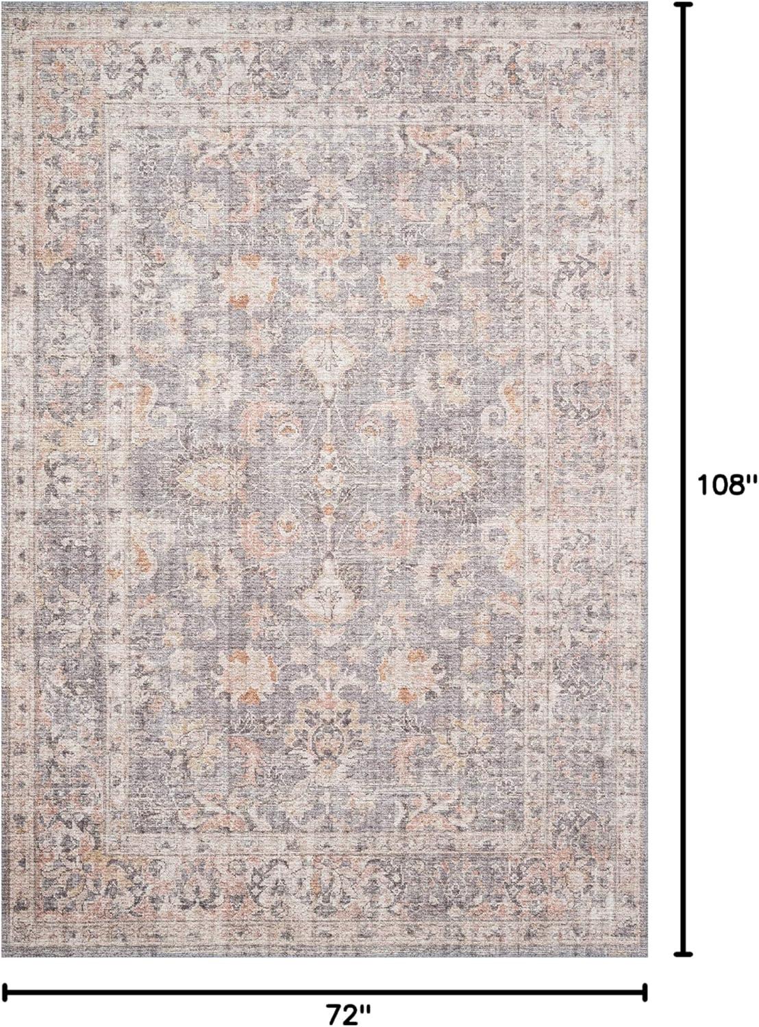 Loloi II Skye Collection SKY-01 Grey/Apricot 6'-0" x 9'-0" Area Rug