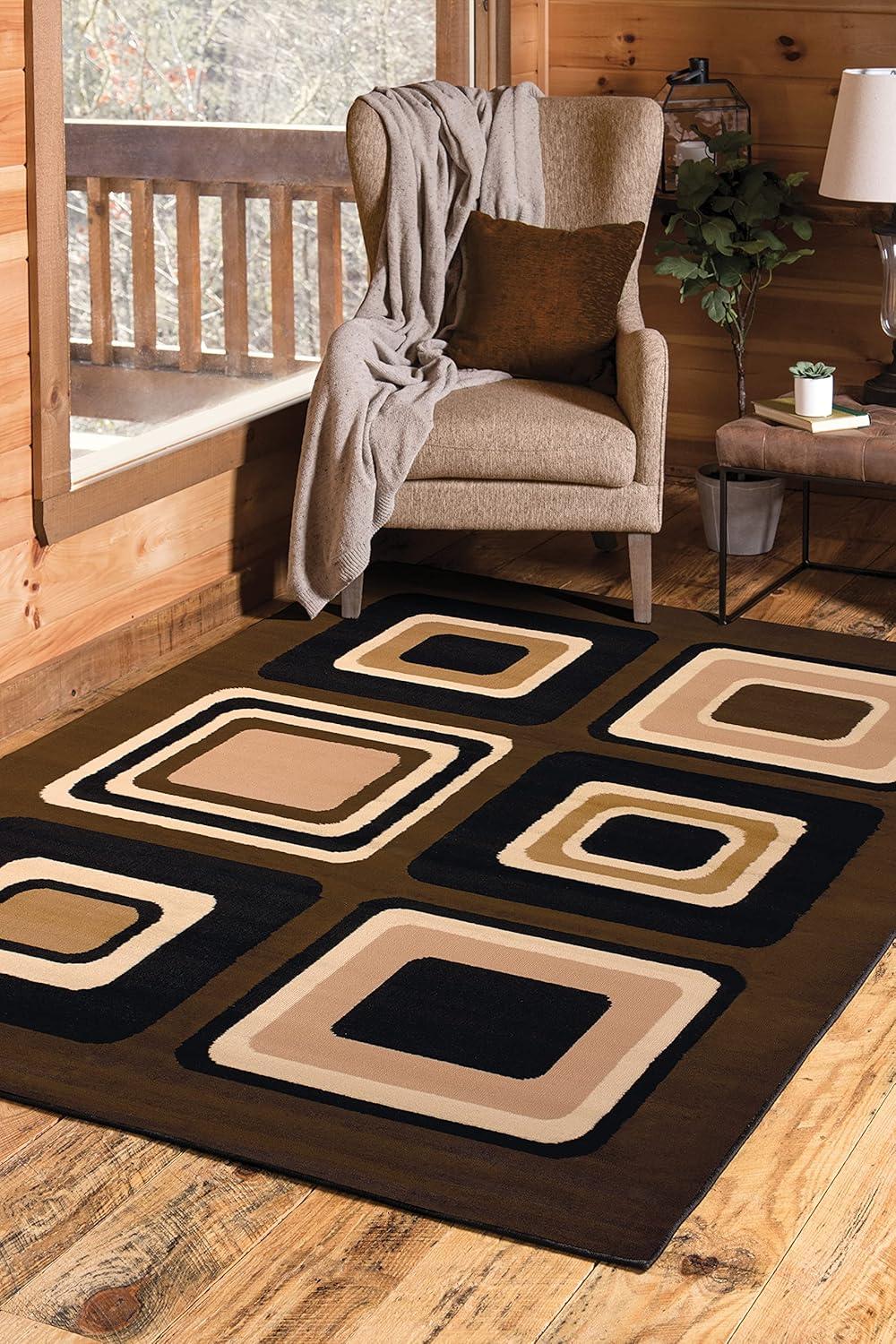 United Weavers Plaza Florence Accent Rug, Geometric Pattern, Brown, 1'11" X 3'3"