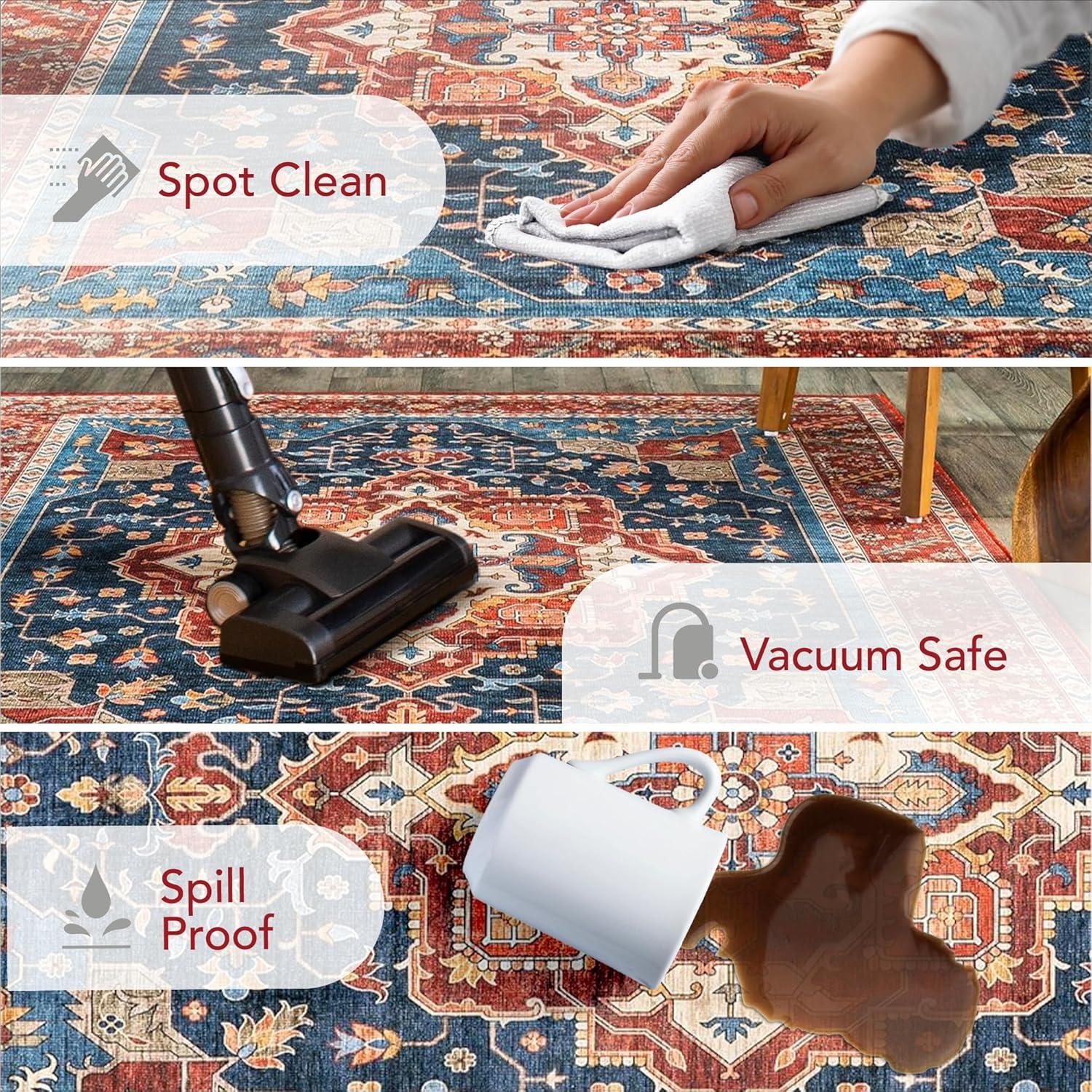 Nuloom Hera Medallion Spill Proof Machine Washable Indoor Area Rug