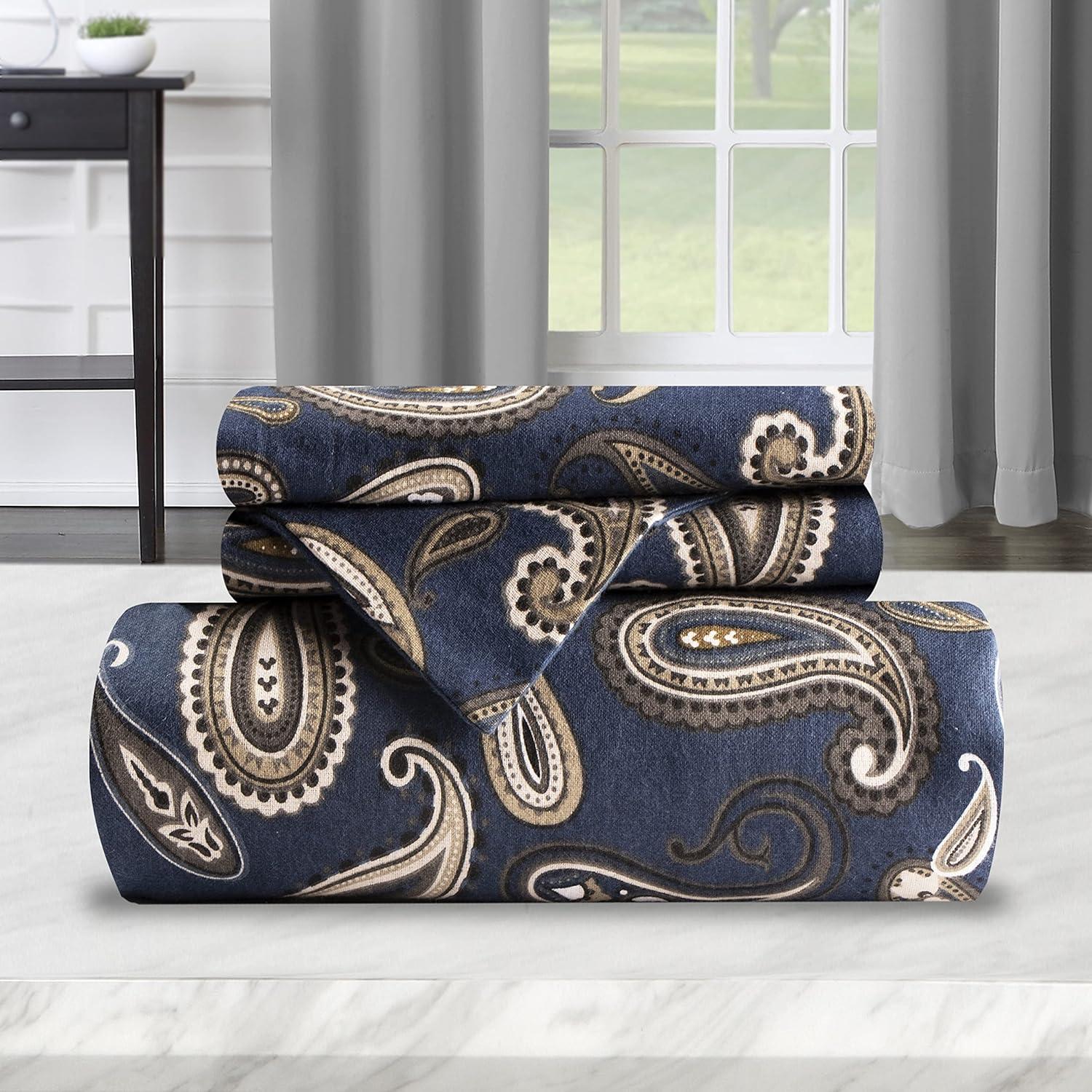 Impressions Manon Paisley Cotton Flannel Duvet Cover Set