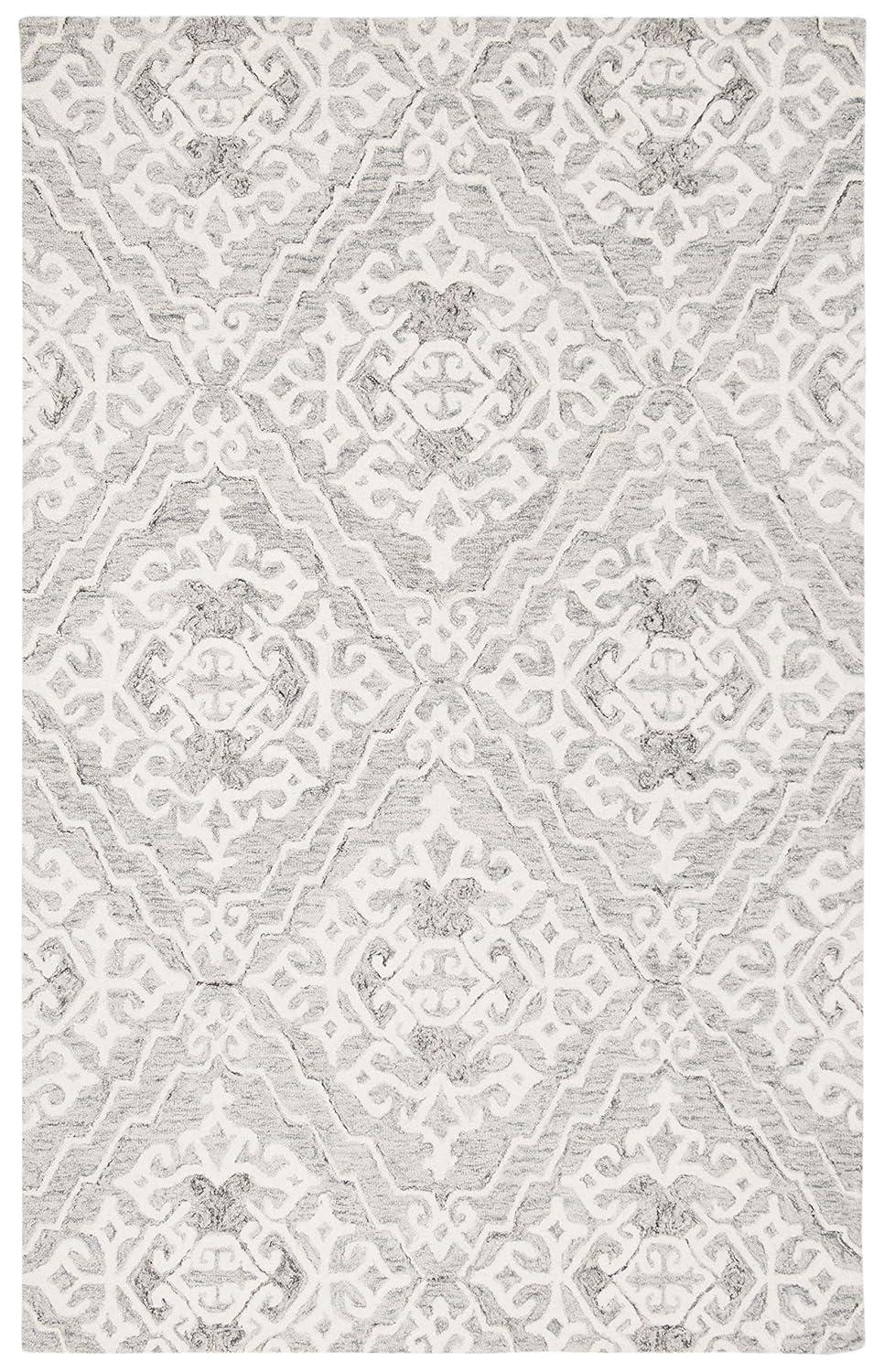 Micro-Loop MLP905 Hand Tufted Area Rug - Grey/Ivory - 8'x10' - Safavieh.