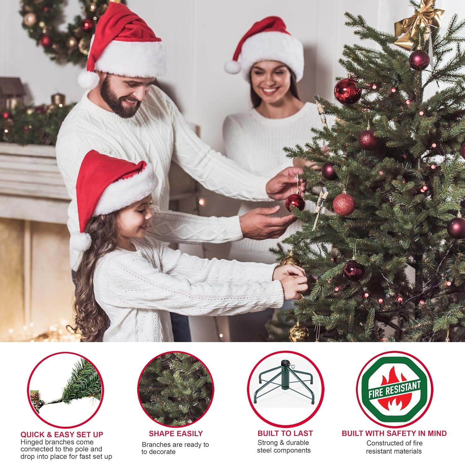 Puleo International 7.5 ft. Westford Spruce Pre-Lit Christmas Tree