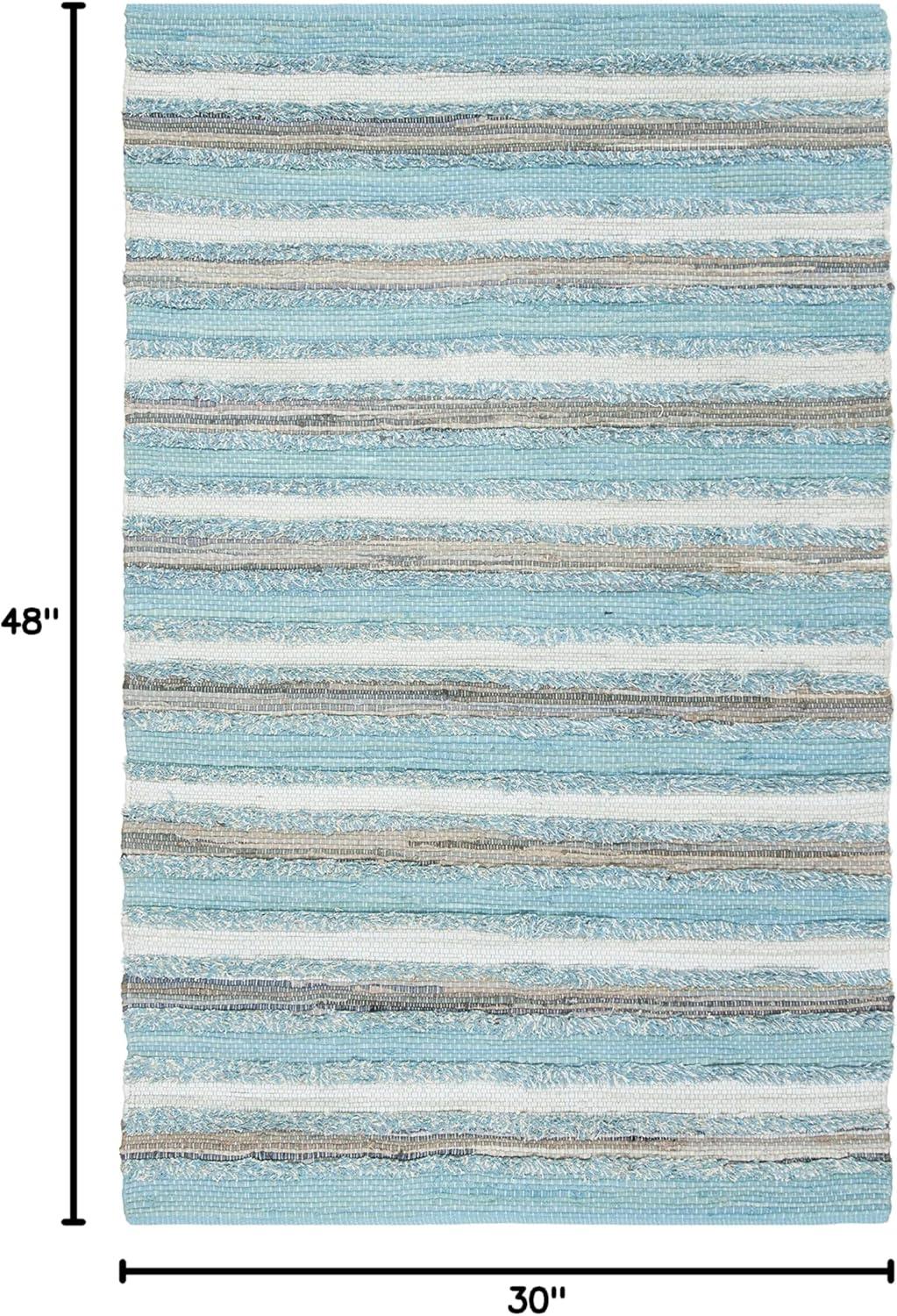 Montauk MTK951 Hand Woven Accent Rug - Aqua/Multi - 2'6"x4' - Safavieh.