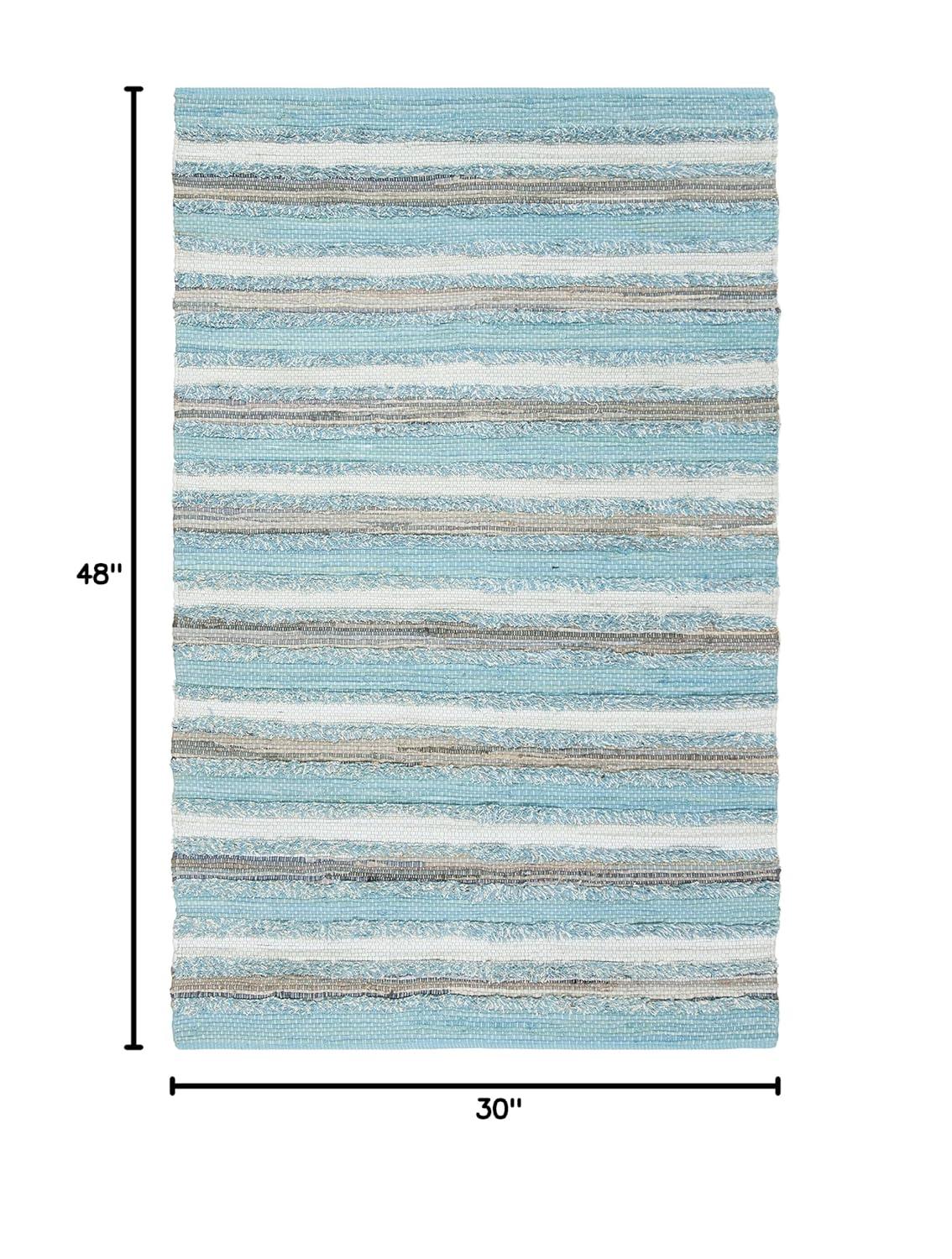 Montauk MTK951 Hand Woven Accent Rug - Aqua/Multi - 2'6"x4' - Safavieh.