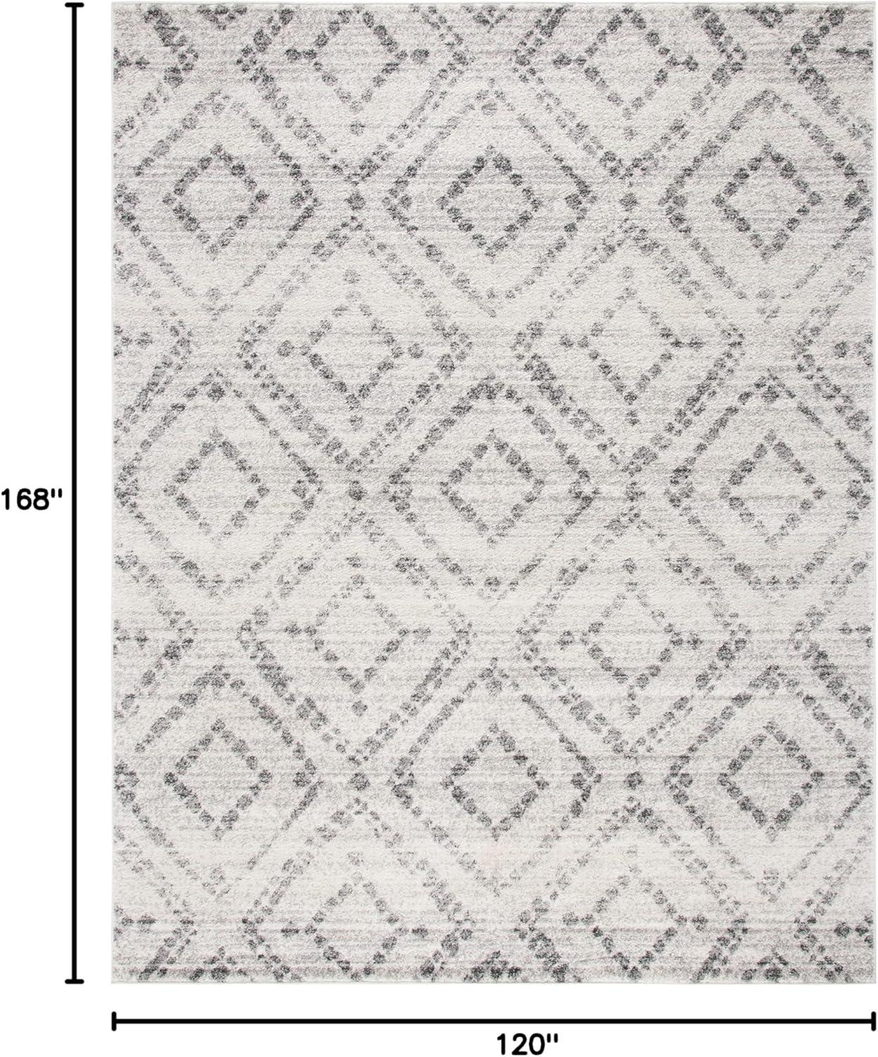 SAFAVIEH Adirondack Lecia Geometric Area Rug, Light Grey/Grey, 10' x 14'