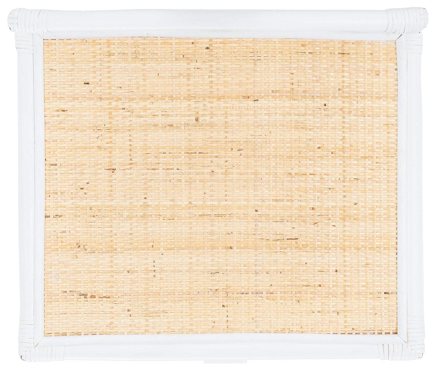 Roya 1 Drawer 1 Shelf Nightstand - NST4005 - White/Natural - Safavieh