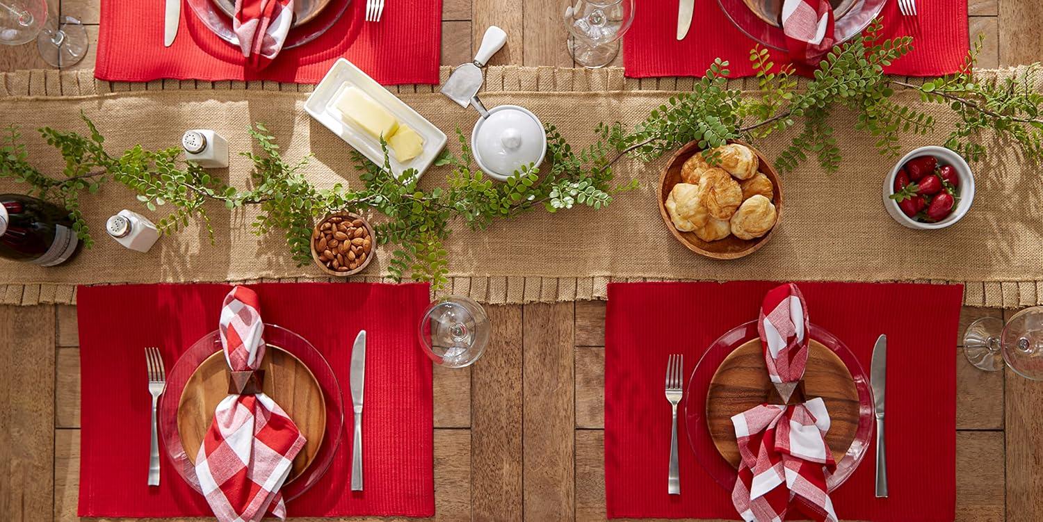 DII Tango Red Ribbed Placemat (Set of 6)