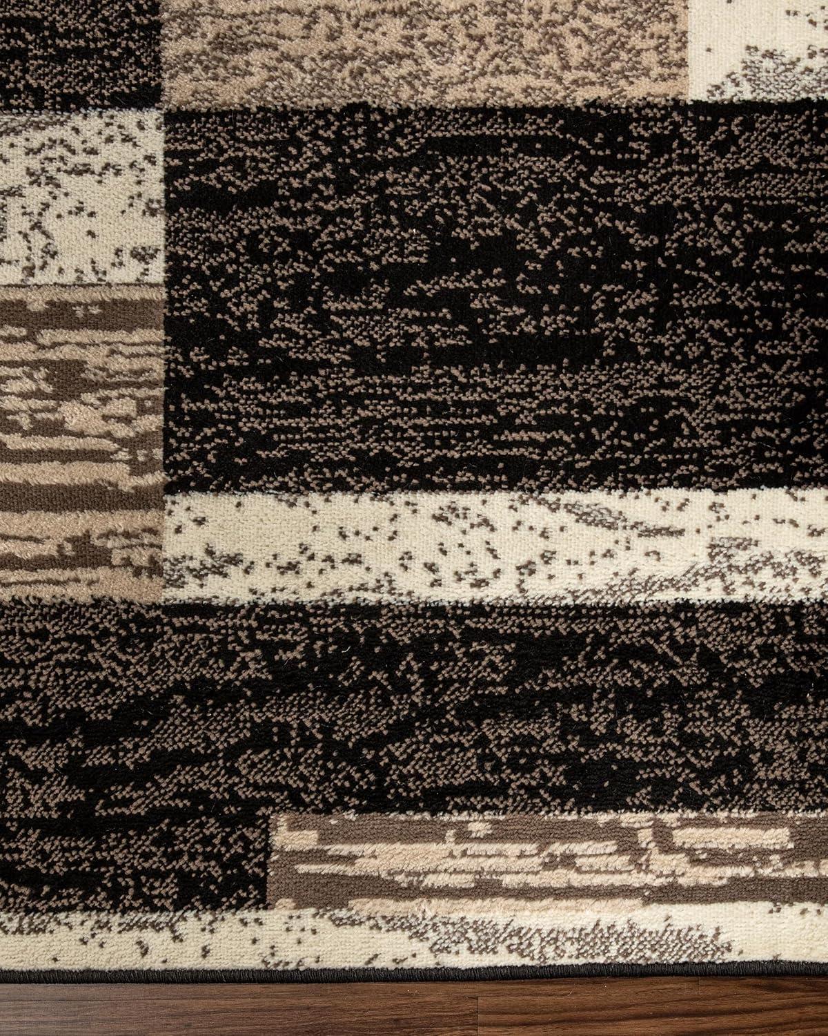 Superior Rockwood Geometric Indoor Area Rug, 5' x 8', Chocolate