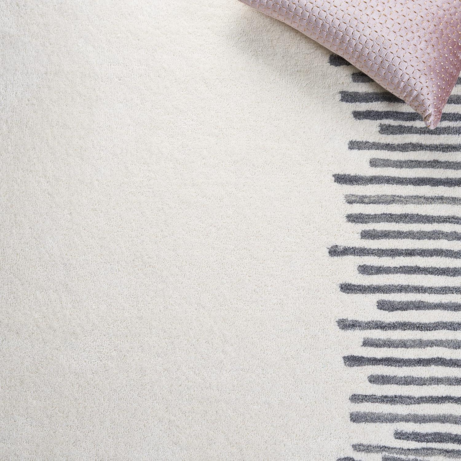 Fifth Avenue FTV129 Hand Tufted Indoor Area Rug - Ivory/Grey - 8'x10' - Safavieh