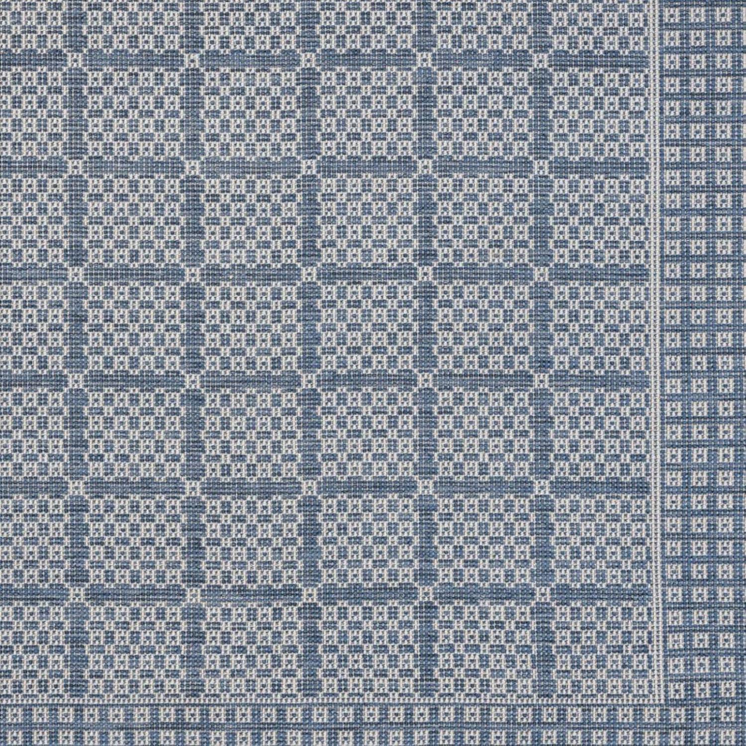 Nicole Miller New York Patio Country Luna Geometric Indoor/Outdoor Area Rug, Blue/Gray