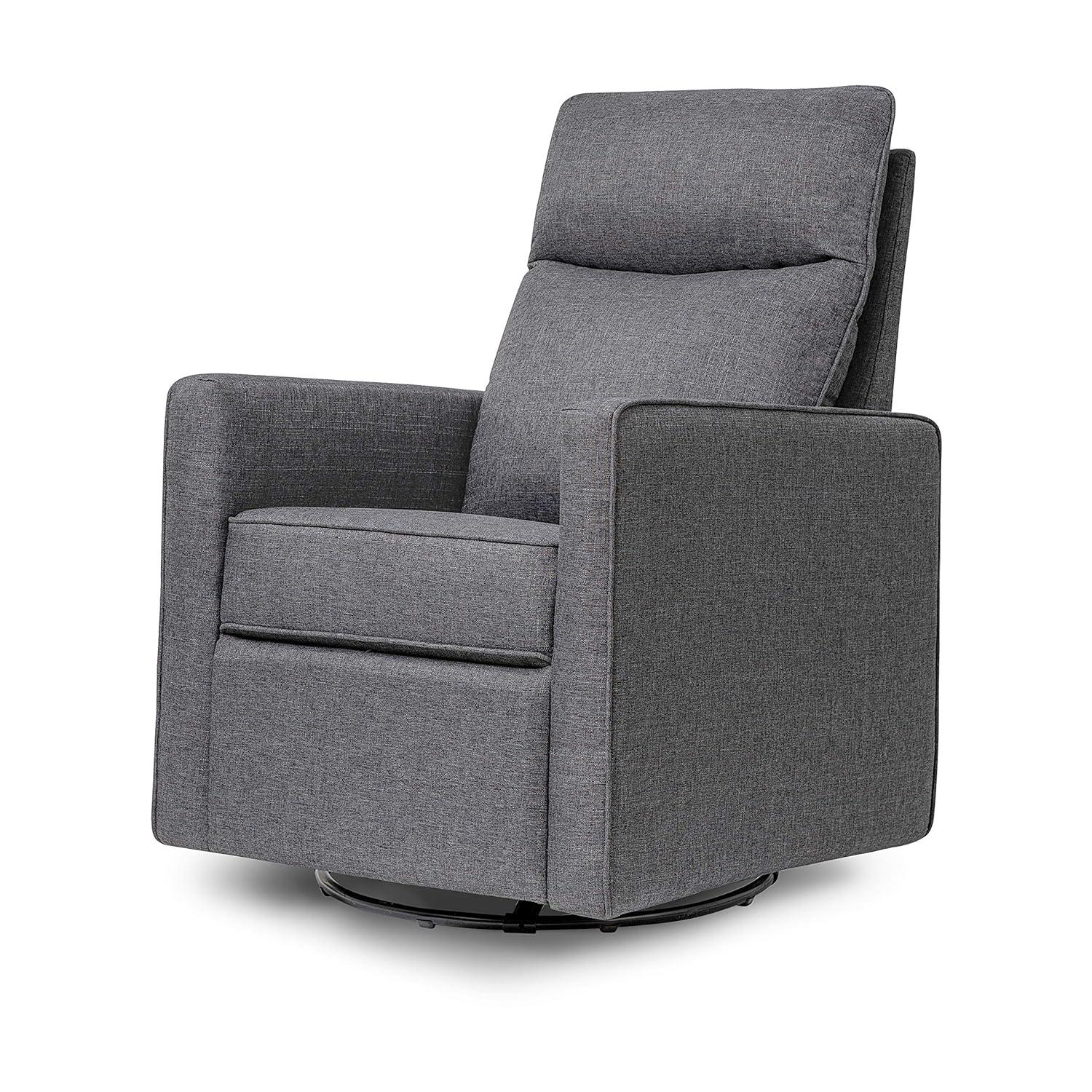 Shadow Gray Gabby Pillowback Swivel Glider Chair